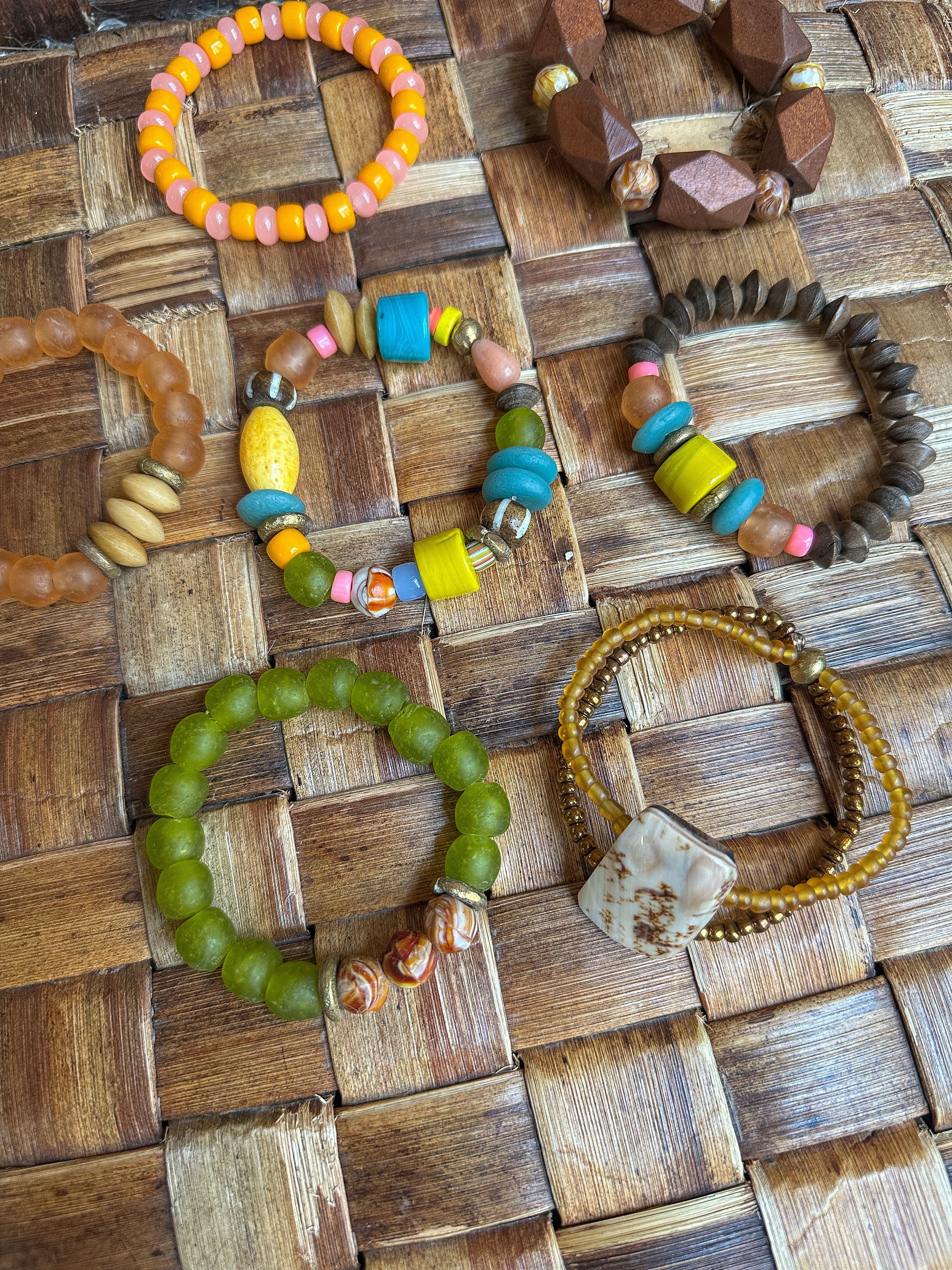 Intricate Stack Bracelet | Olive