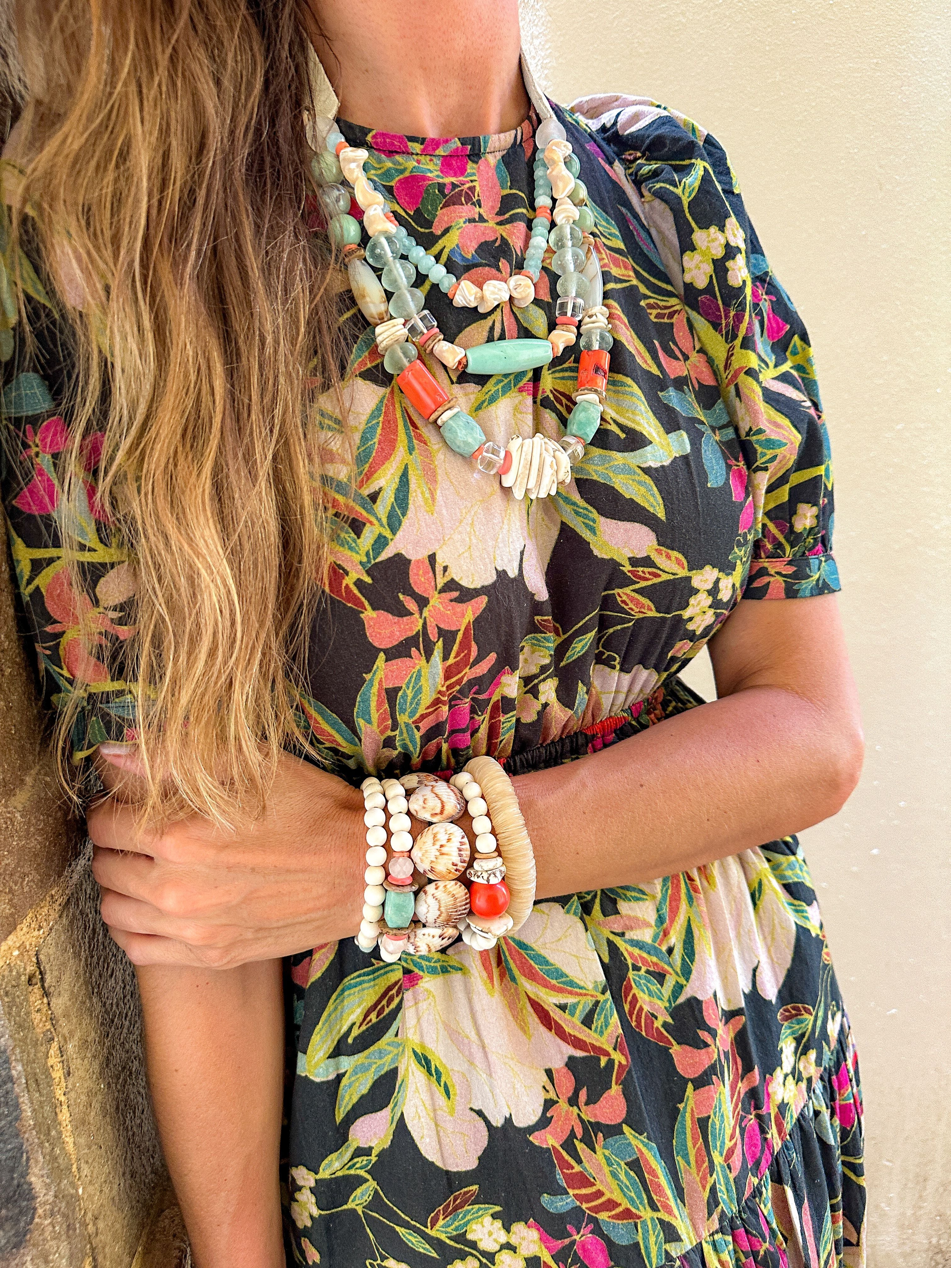 Shell Disc Bracelet | Coral Bay