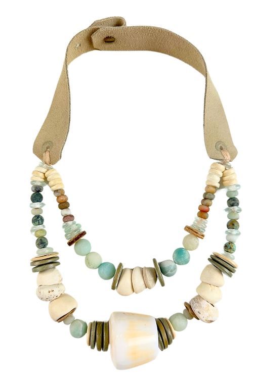 Layered Classic Necklace | Shell + Stone