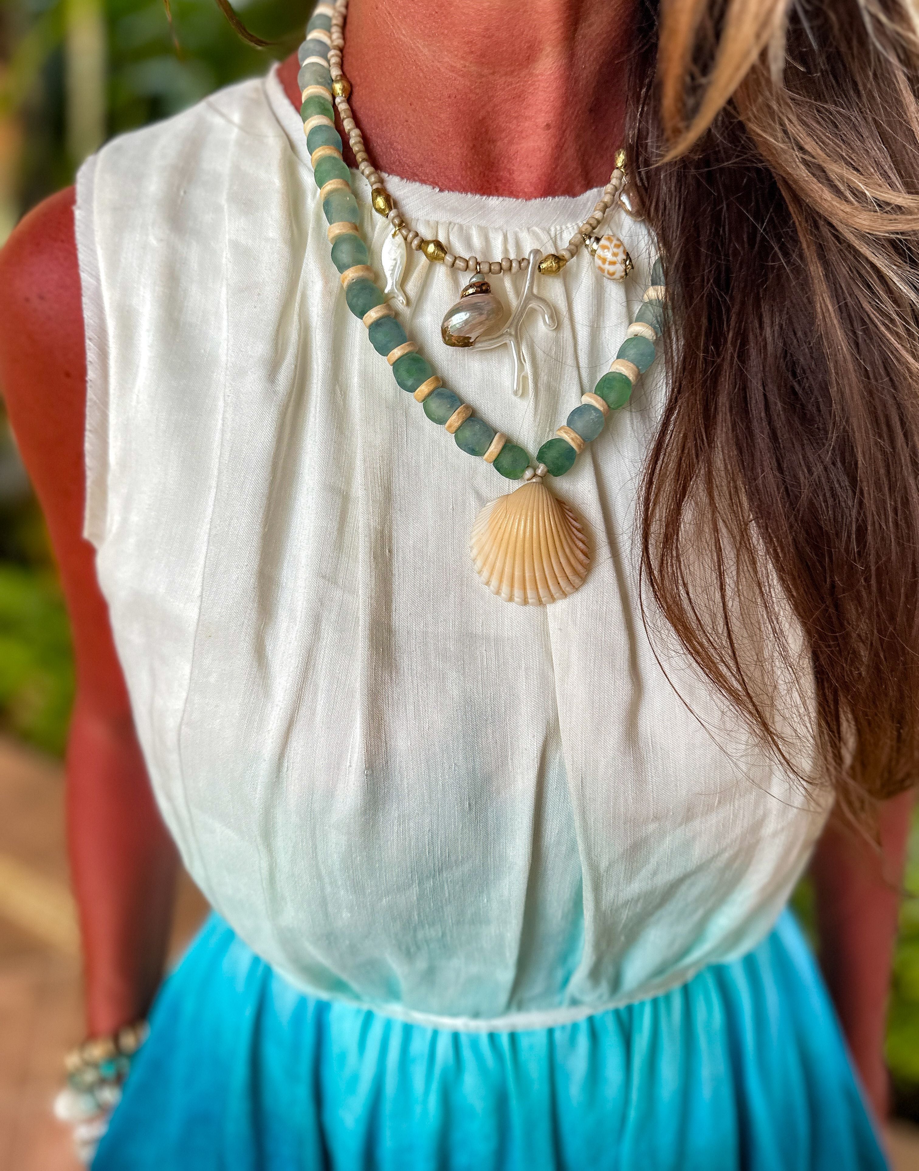 Seed Charm Necklace | Shell
