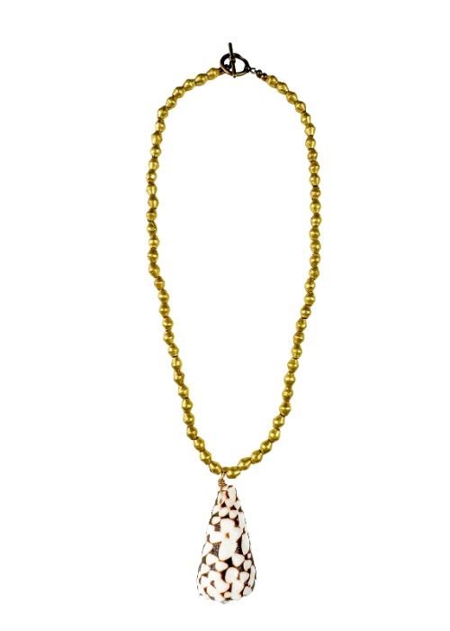 Metal Shell Necklace | Gold