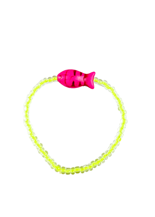 Simple Seed Bracelet | Electric Yellow Fish