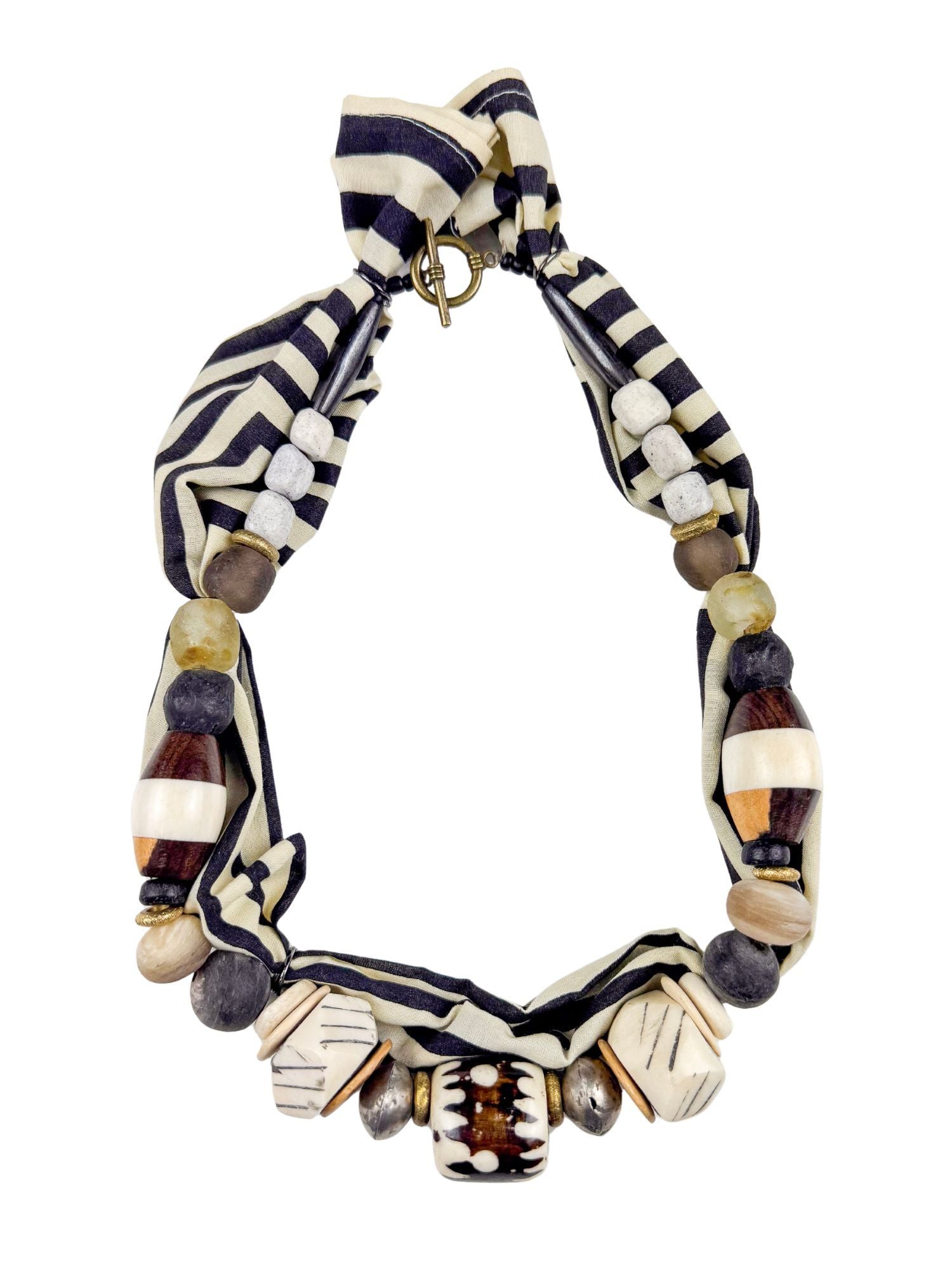 Beaded Bandana Necklace | Slate
