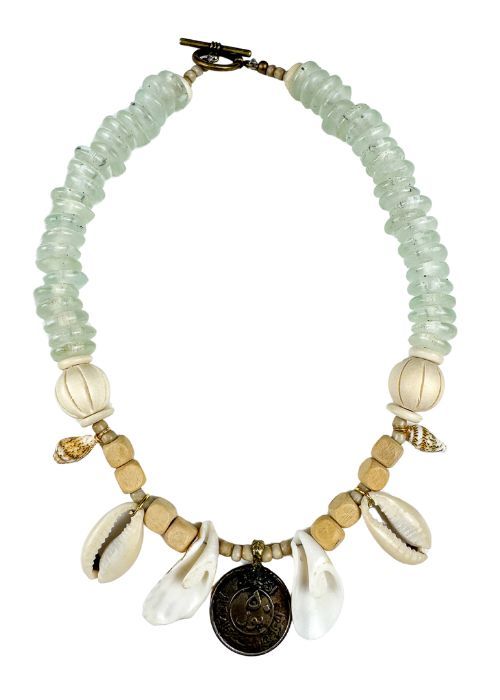 Vintage Coin Necklace | Neutral Shell
