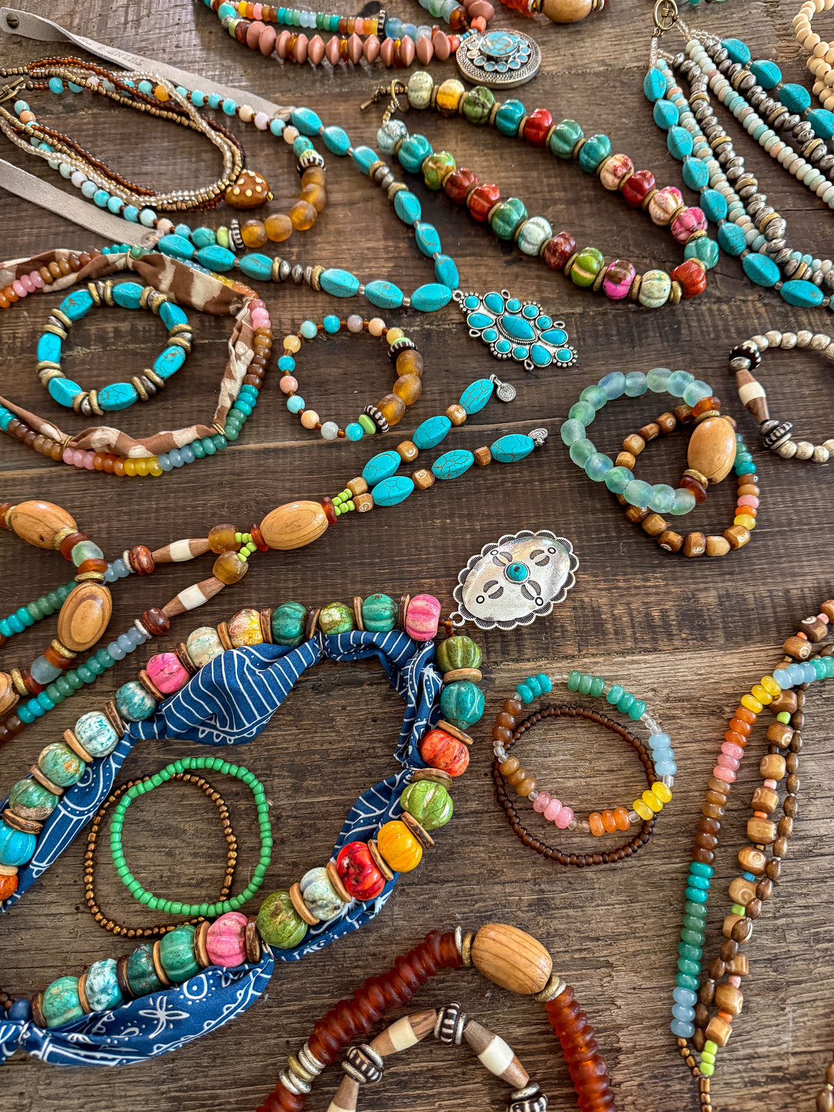 Beaded Bandana Necklace | Westward Pendant