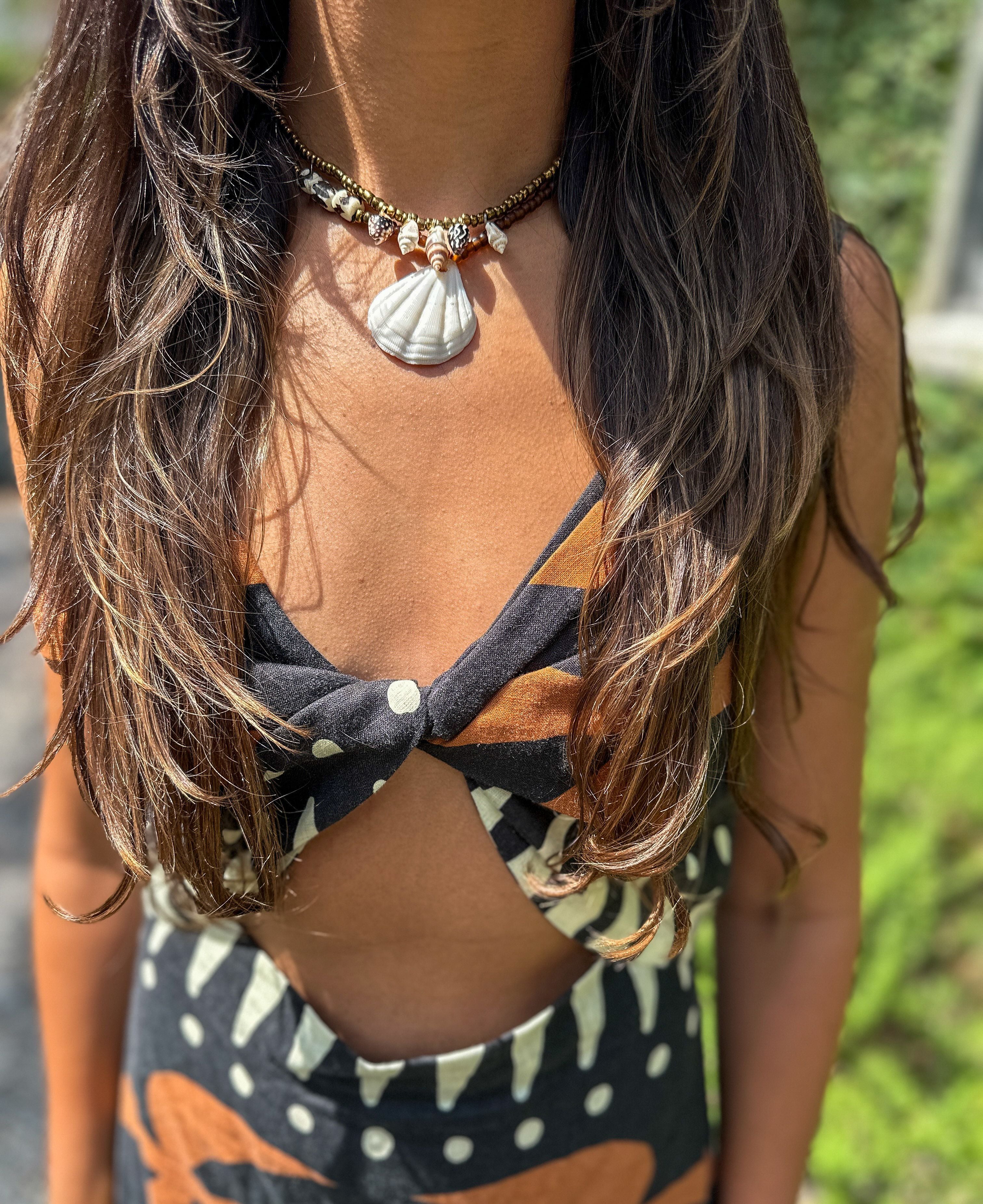 Seed Shell Necklace | Batik Sand