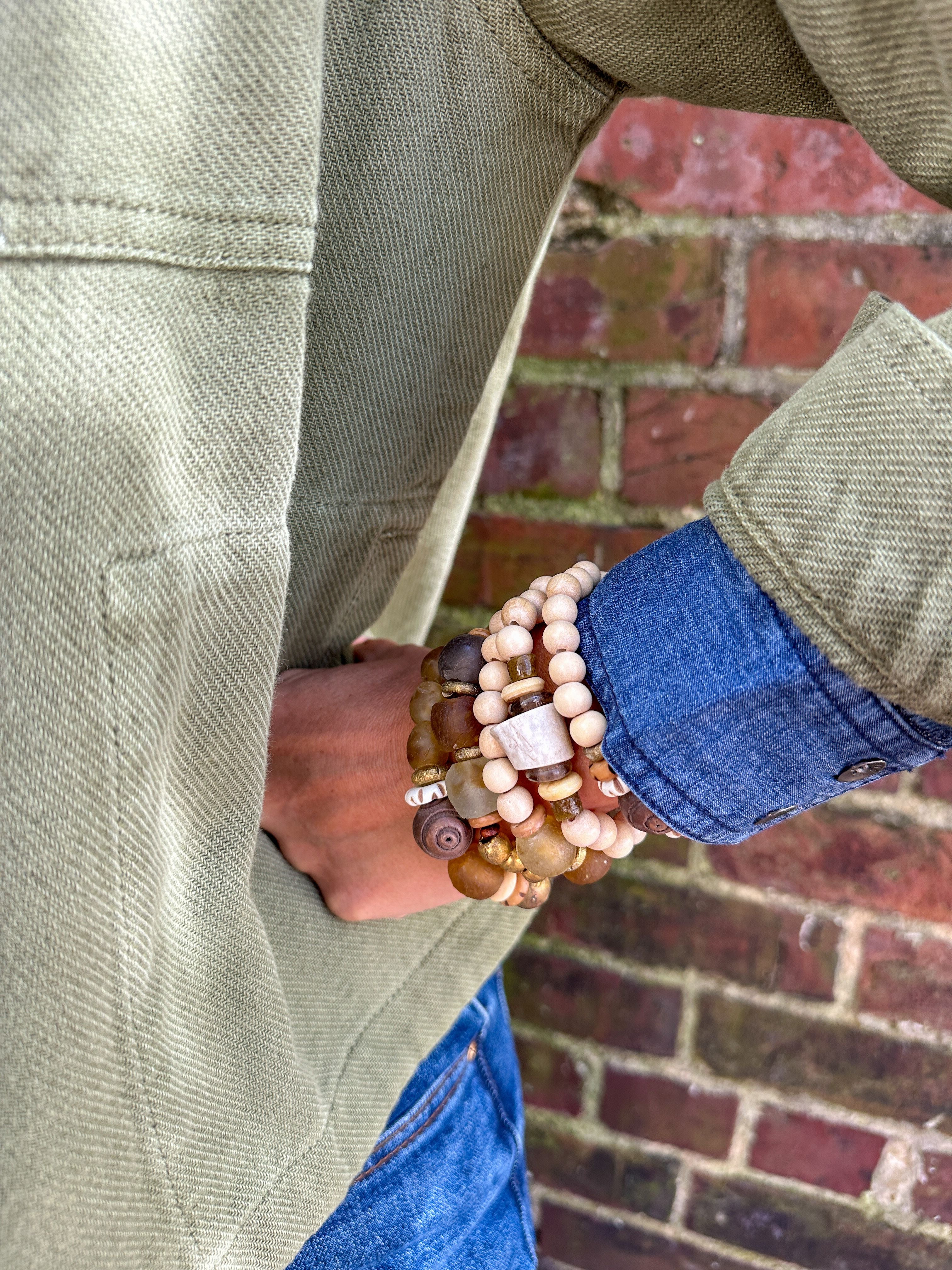 Trio Stack Bracelet Set | Brown Trout