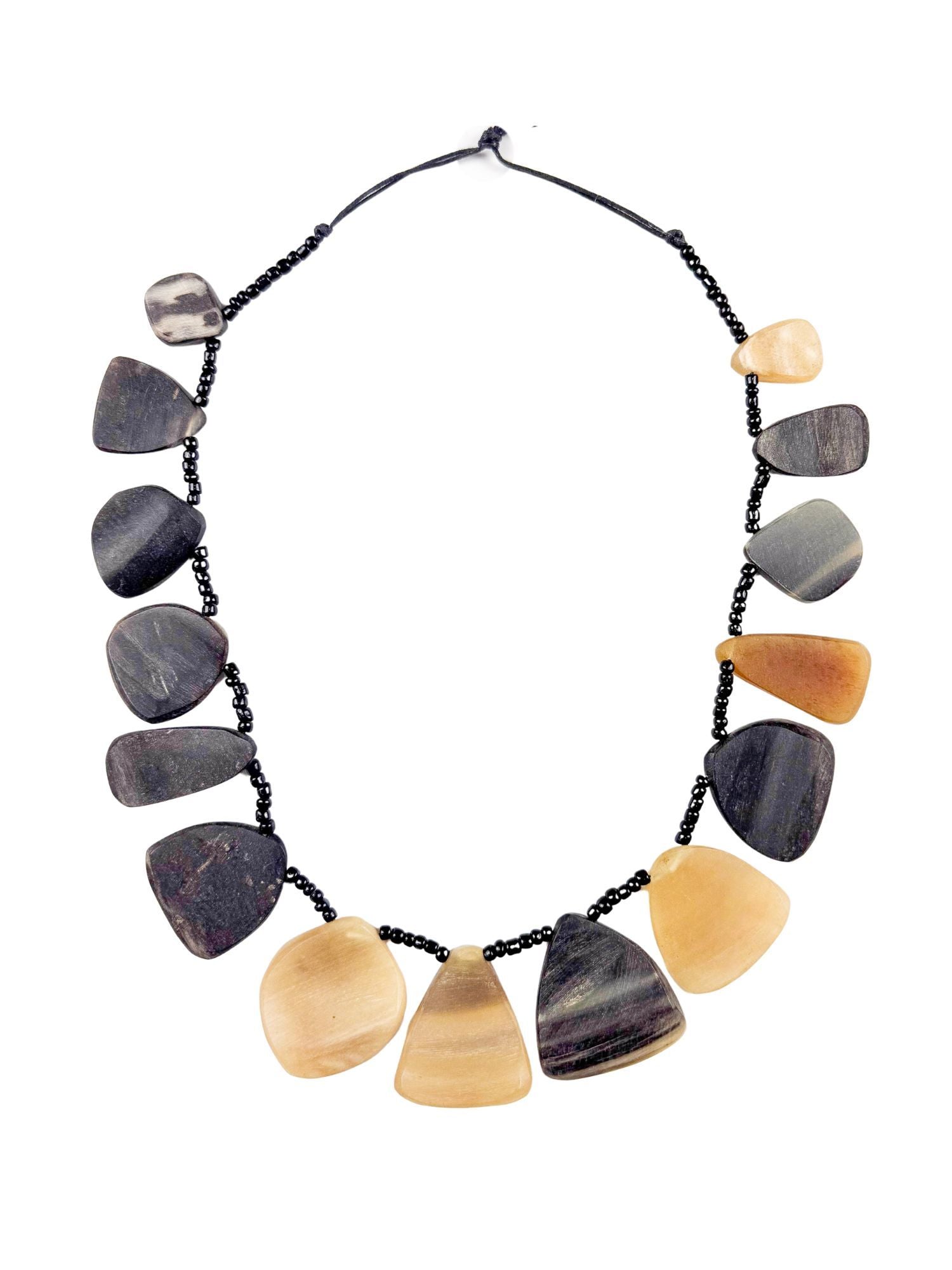 Layered Horn Necklace | Slate