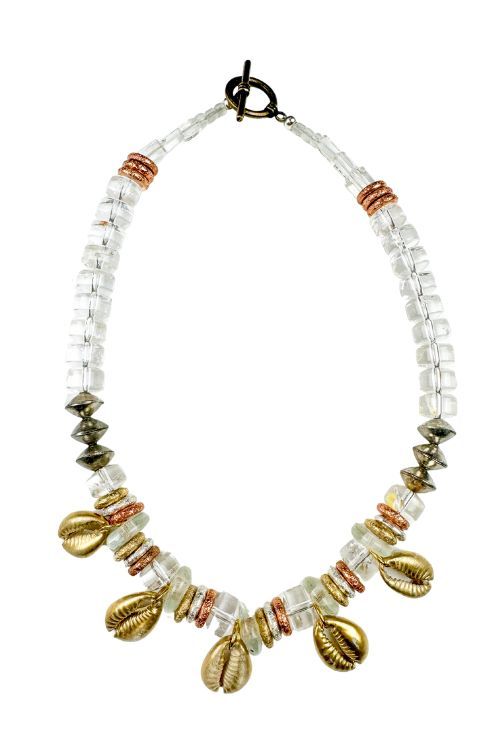 Stacked Cowrie Choker | Metal Glace