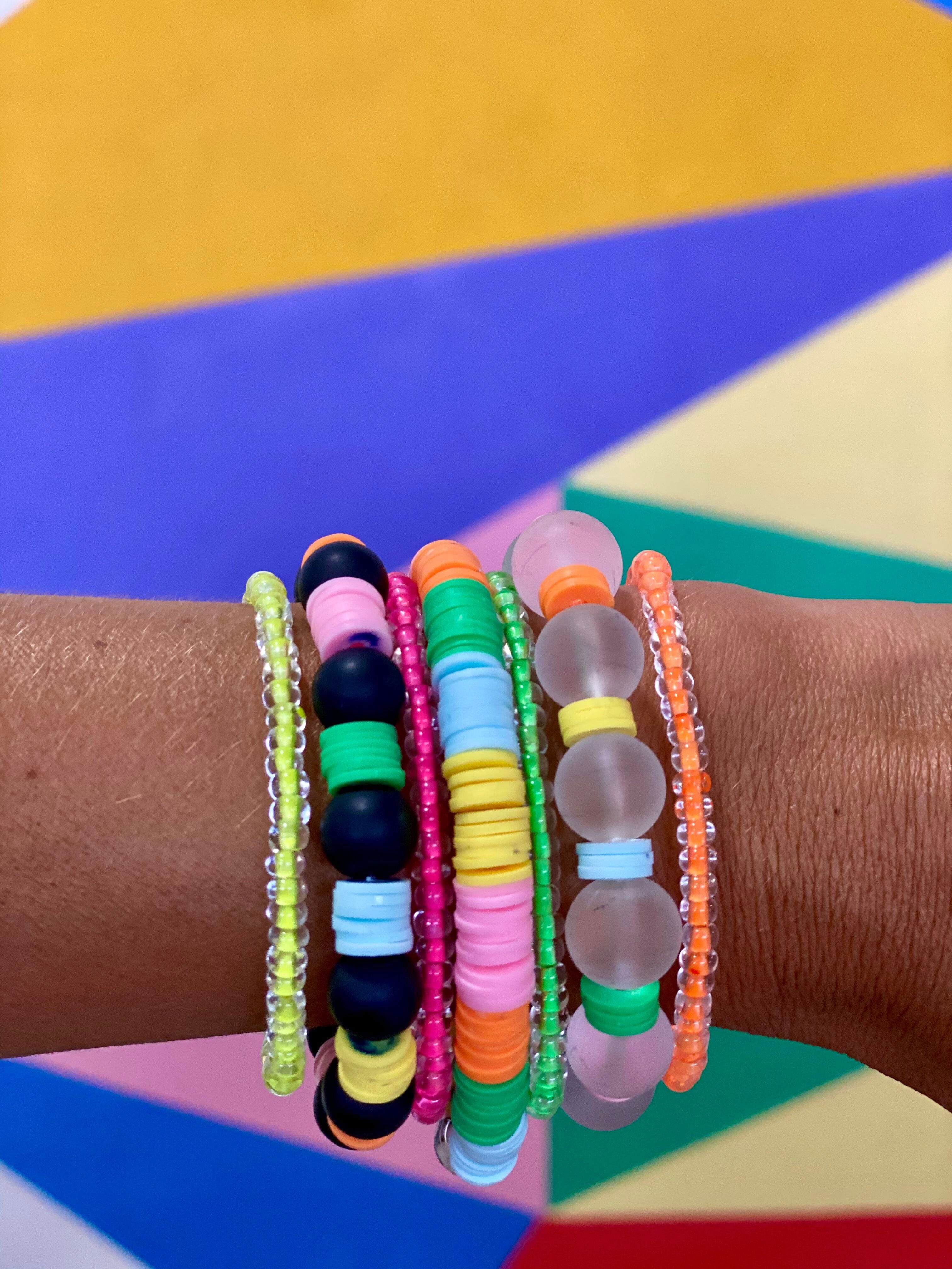 Simple Seed Bracelet | Electric Orange