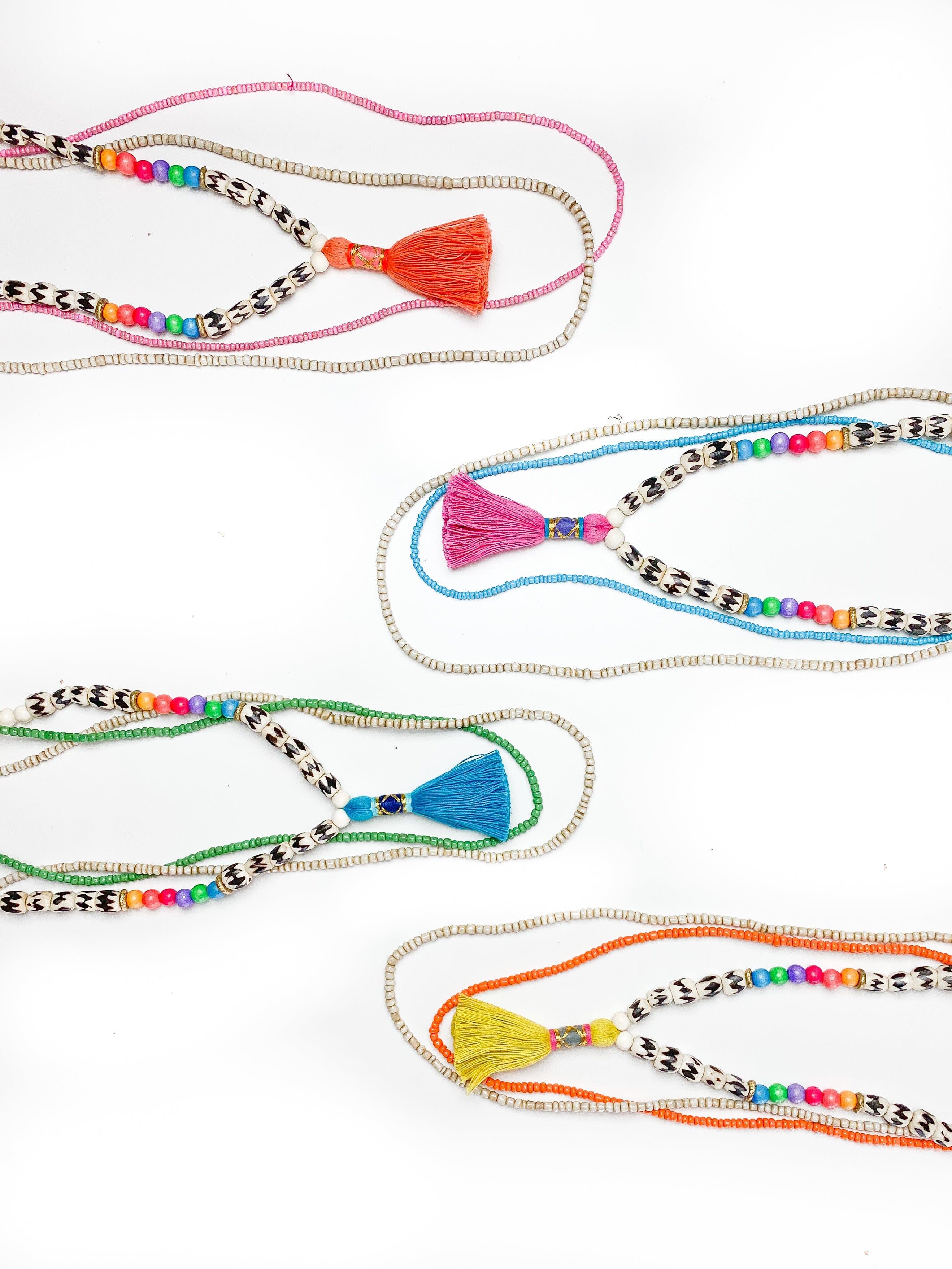 Tween Tassel Necklace Set | Blue