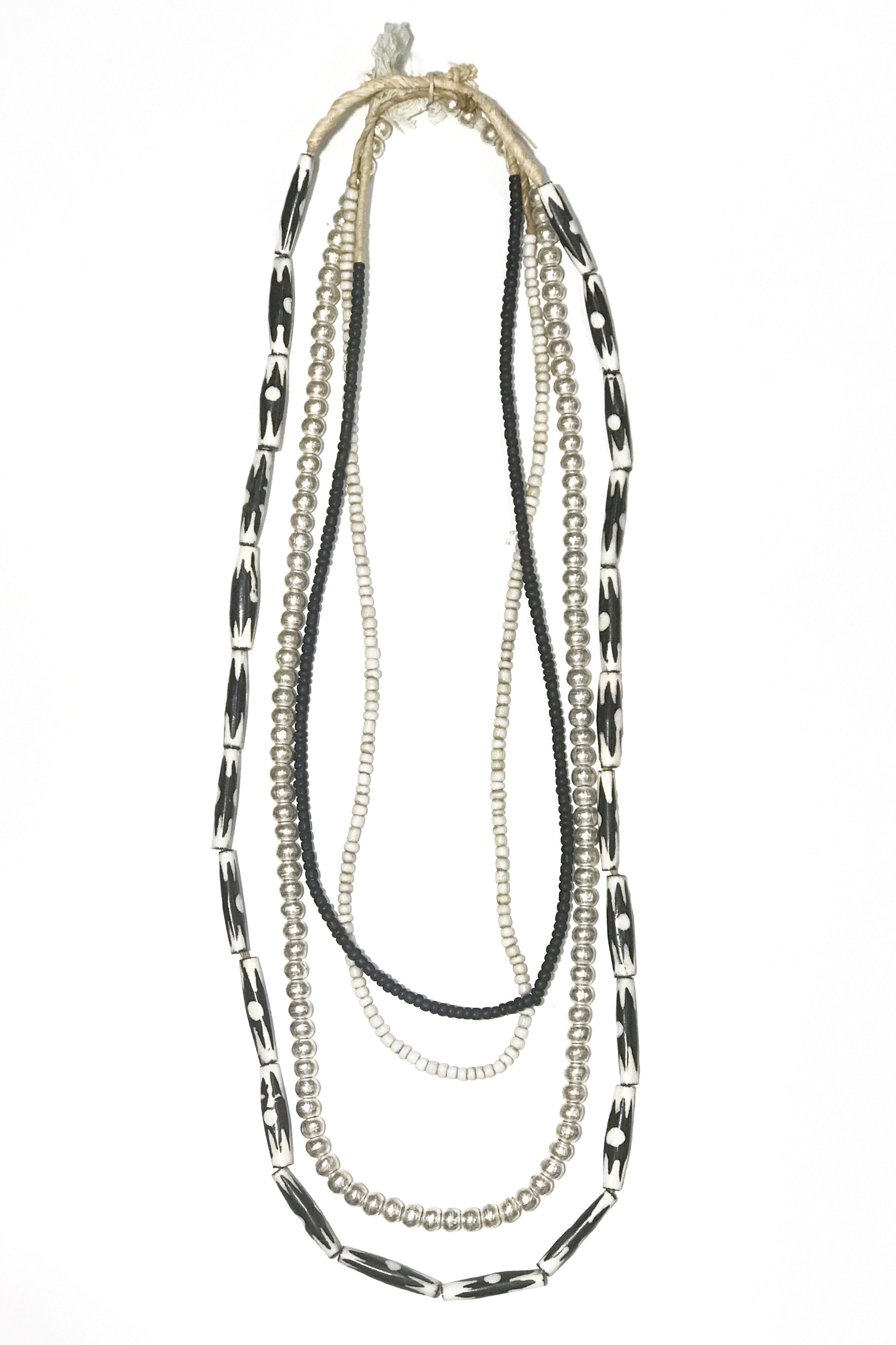 Layer Necklace Set | Silver Batik