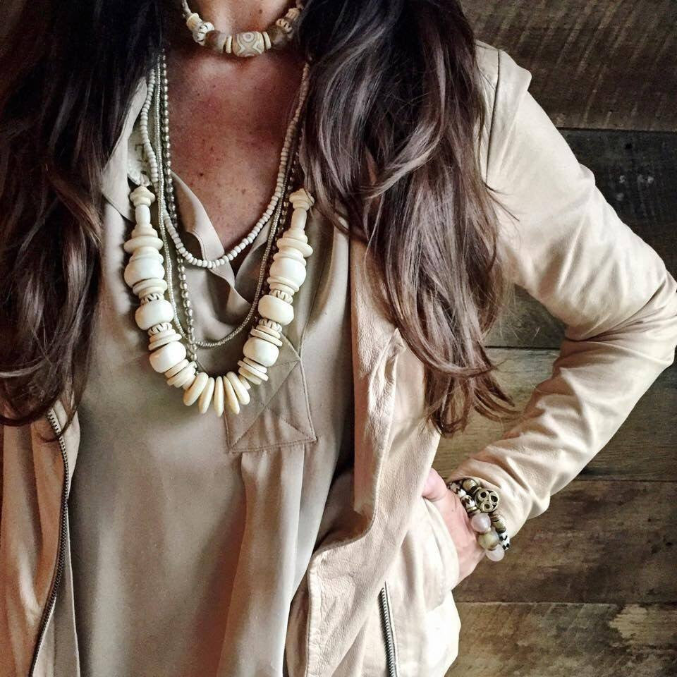 Mid Classic Necklace | Mist Batik