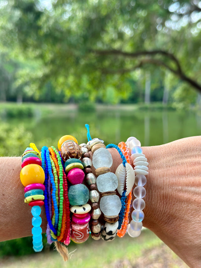 Tribal Stack Bracelet | Lagoon Batik