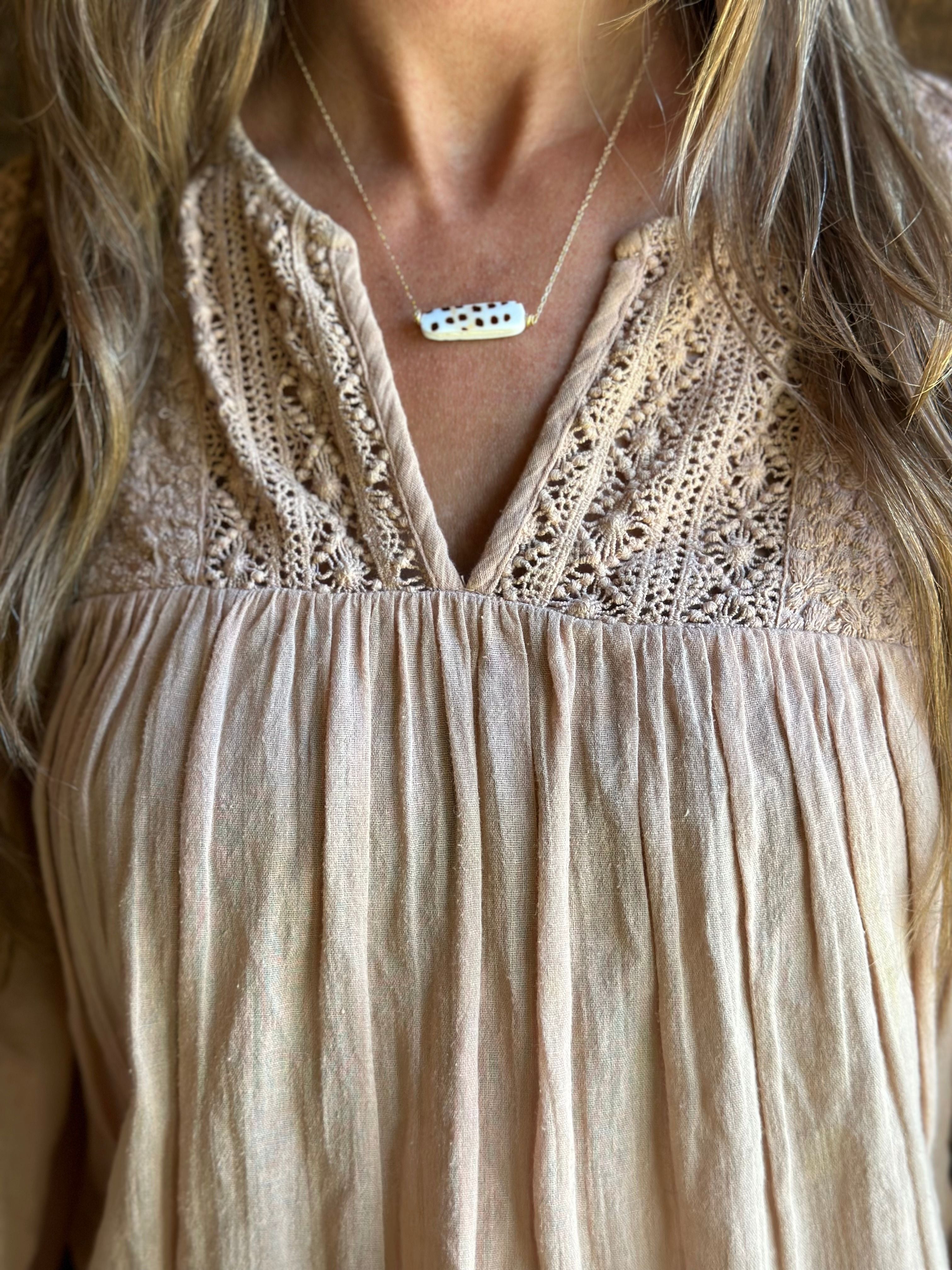 Simple Chain Necklace | Shell Bar