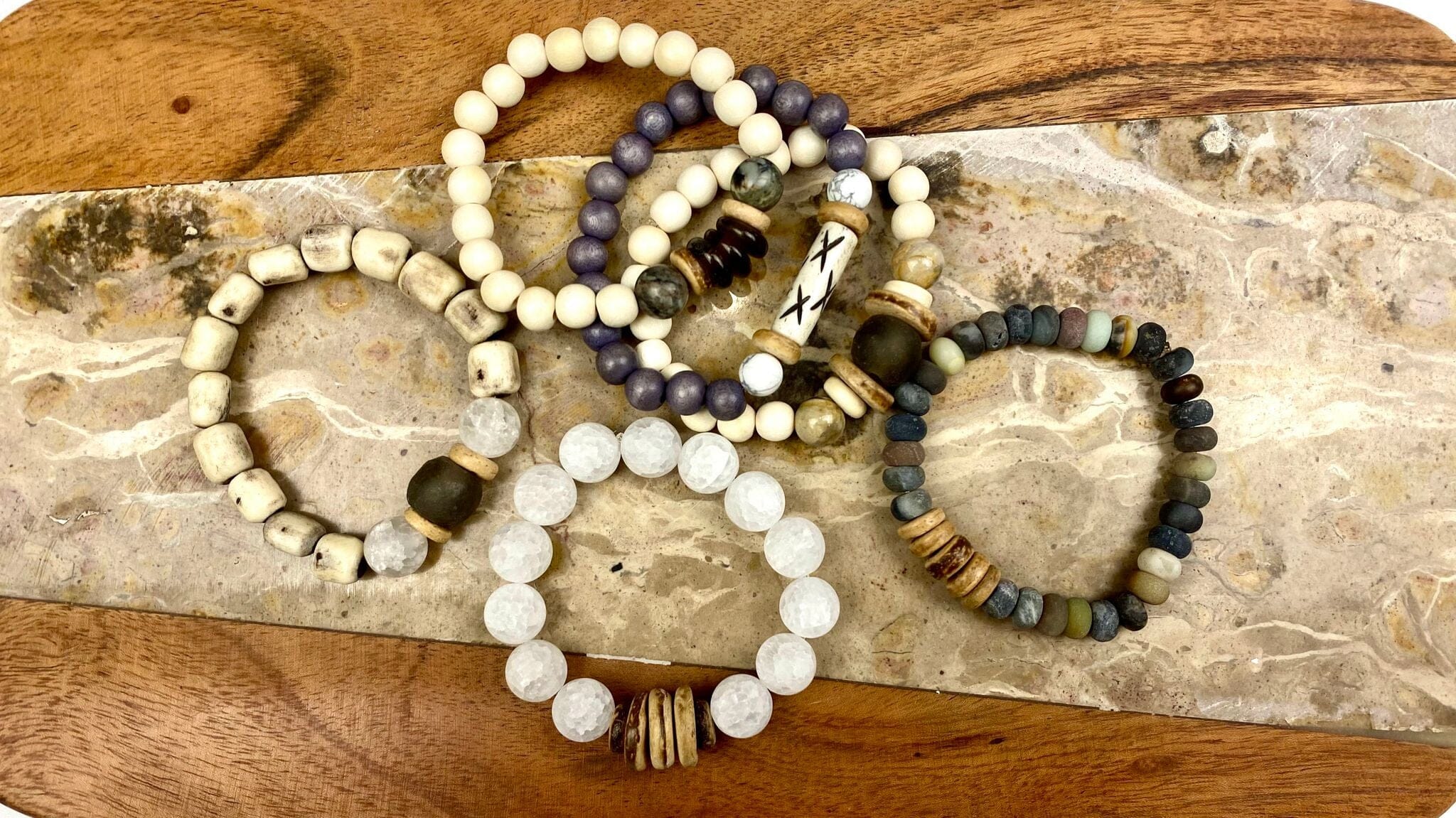 Tribal Stack Bracelet | Stone