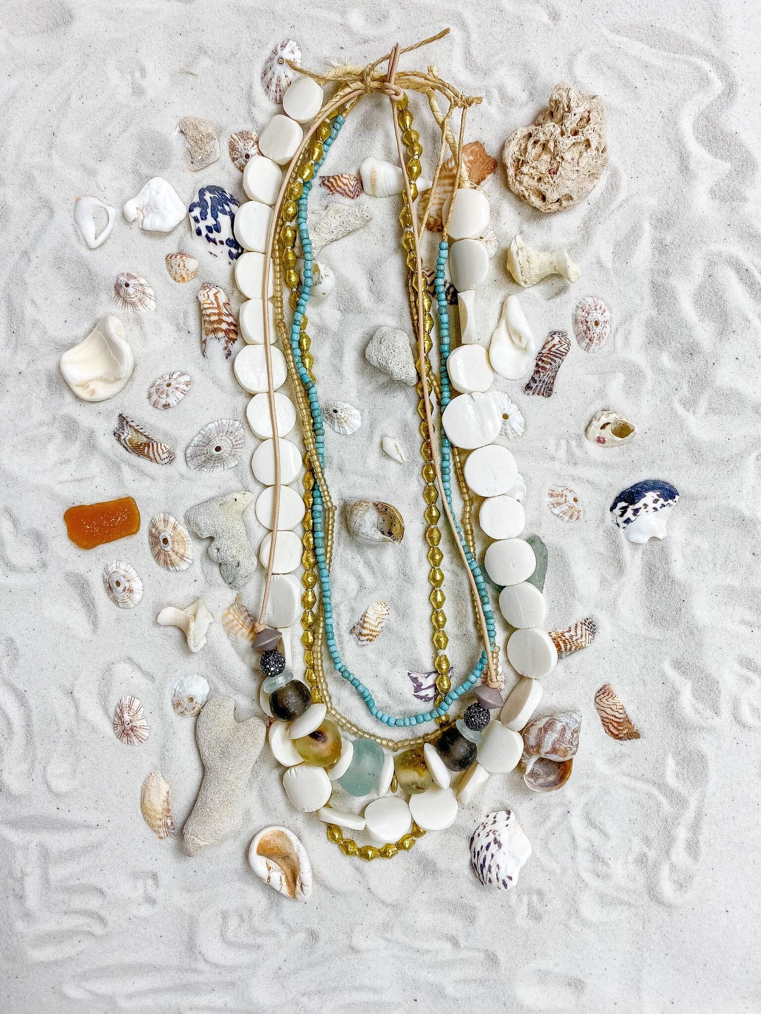 Layer Necklace Set | Sea Glass