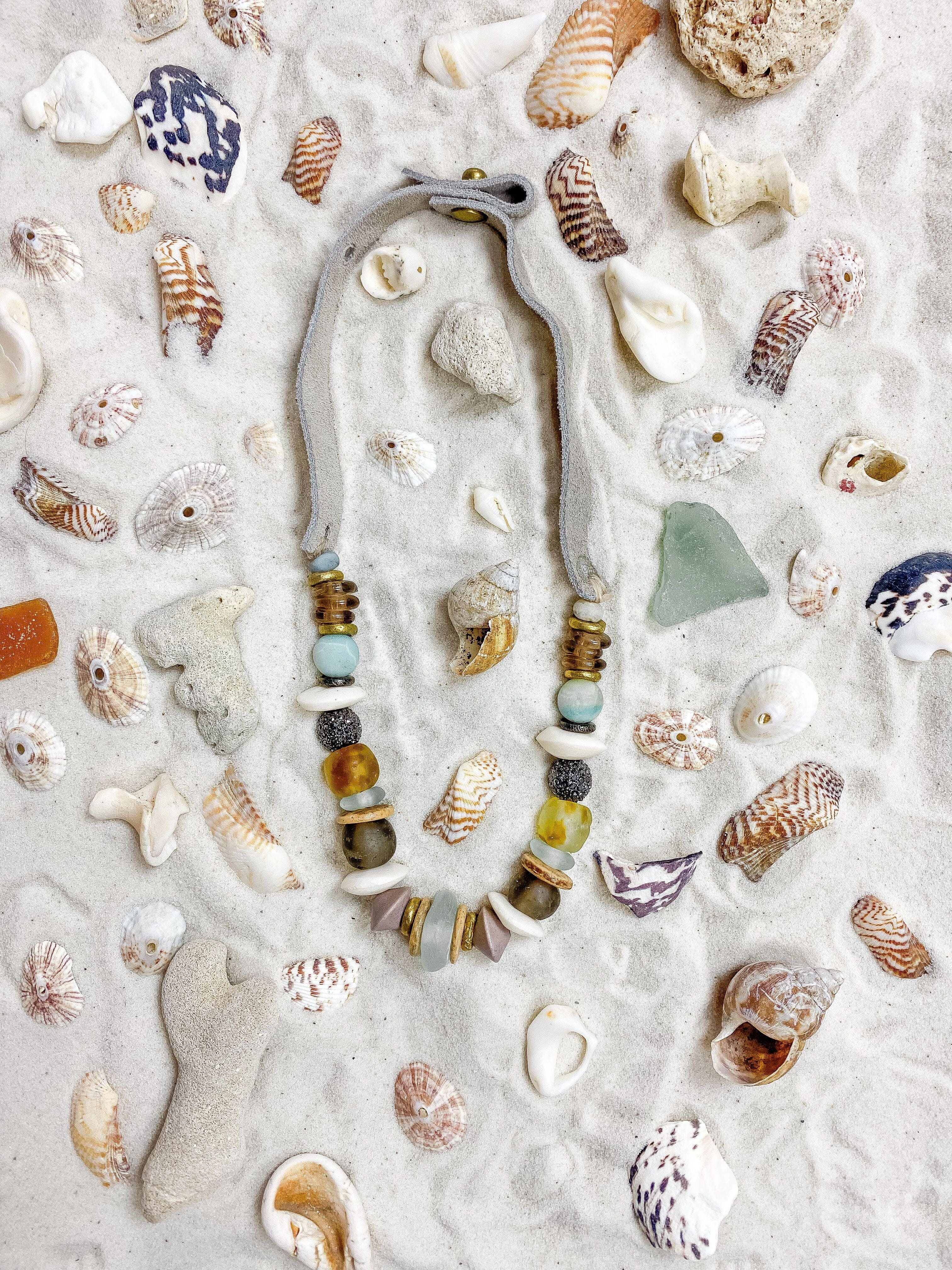 Slim Choker Necklace | Sea Glass