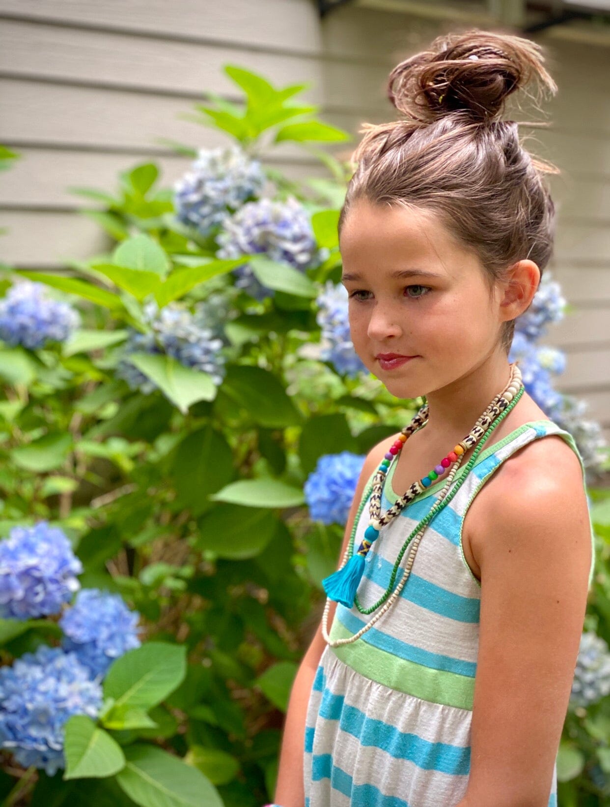 Tween Tassel Necklace Set | Blue | Final Sale