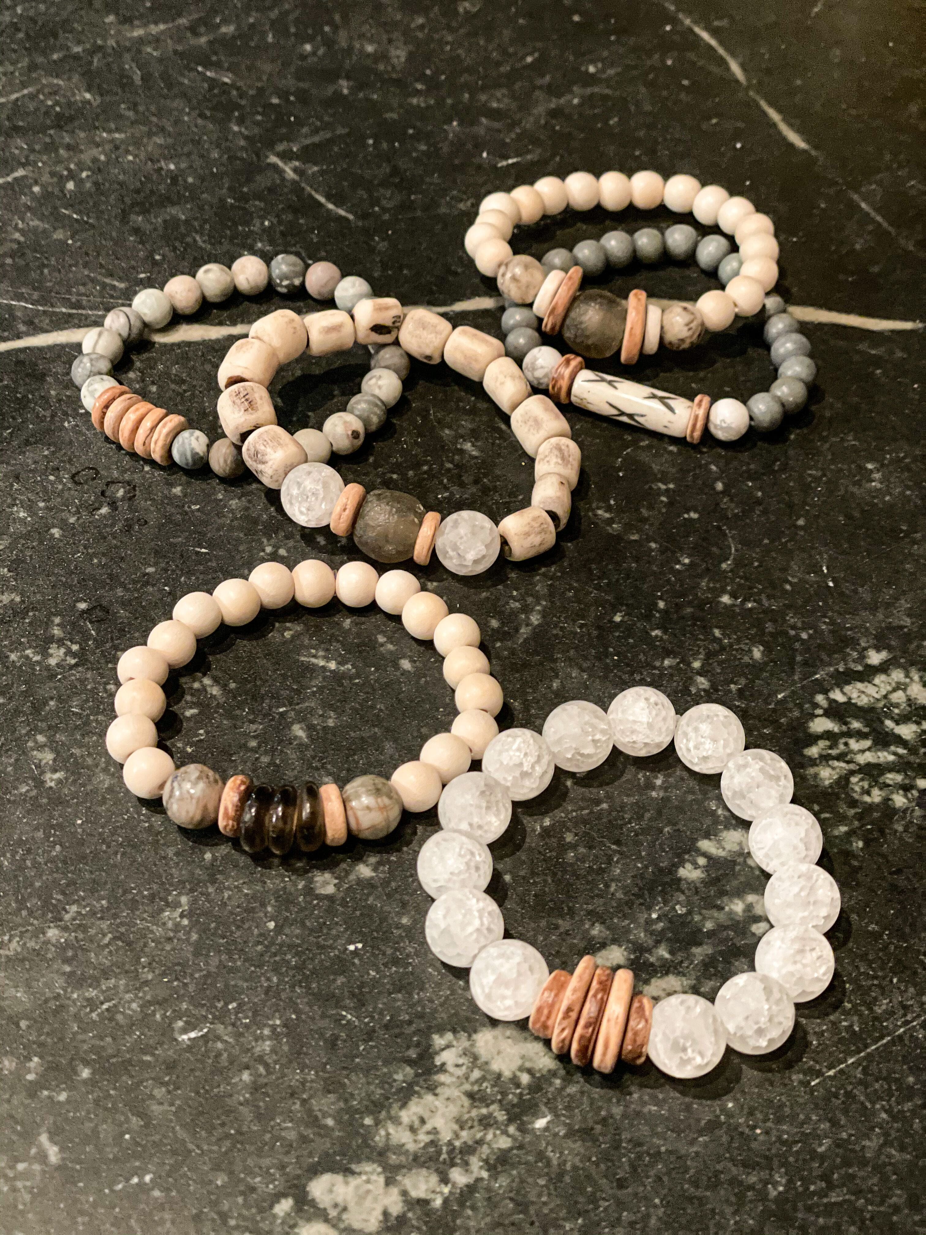 Tribal Stack Bracelet | Stone