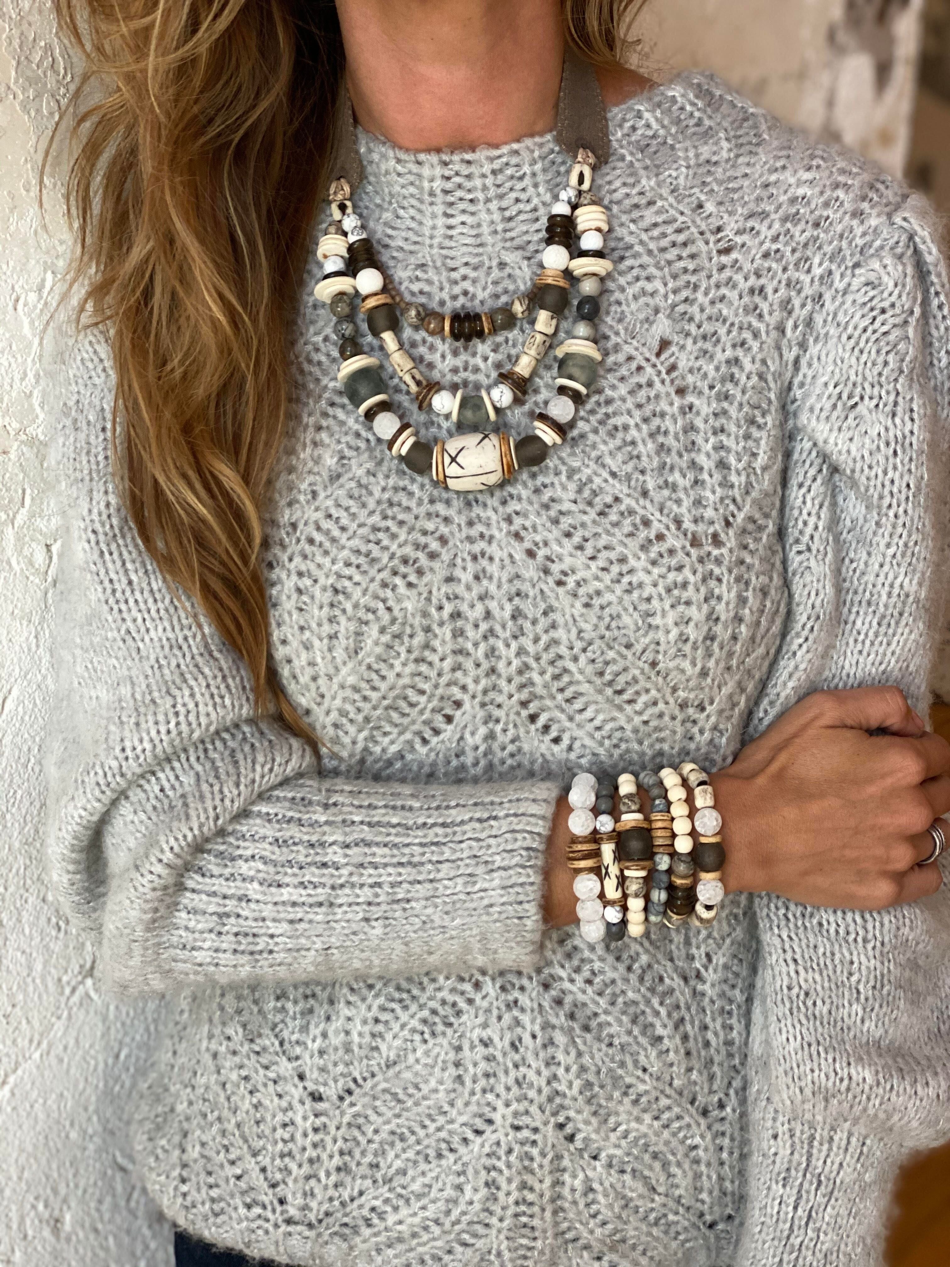 Layered Classic Necklace | Stone