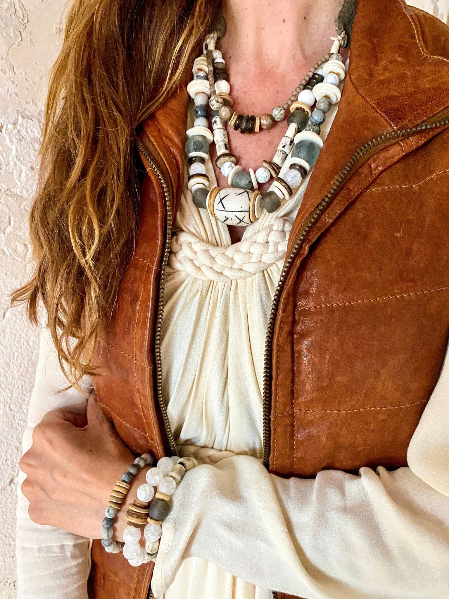 Layered Classic Necklace | Stone