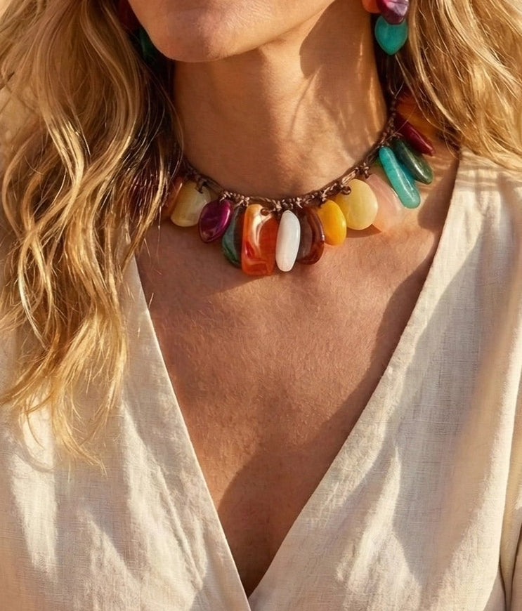 Western Beaded Collar Necklace | Calypso