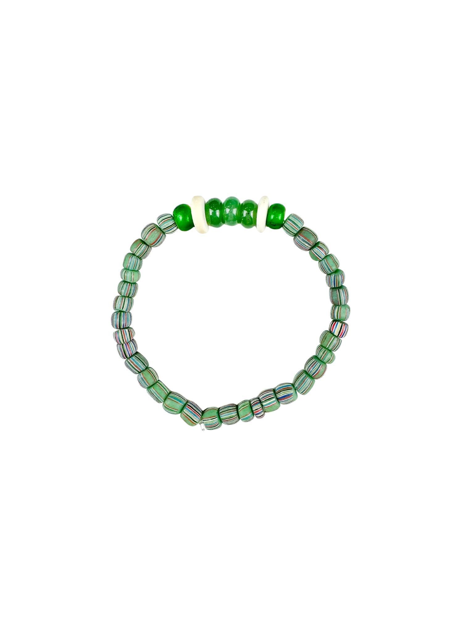 Single Stack Seed Bracelet | Green