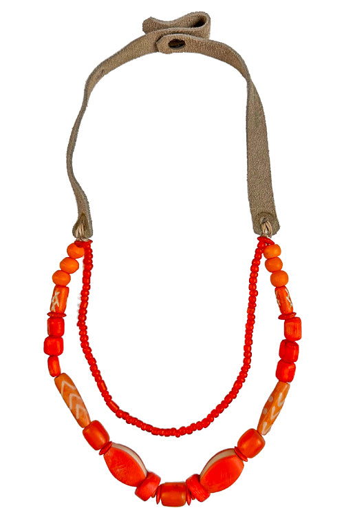 Slim Seed Choker Necklace | Orange