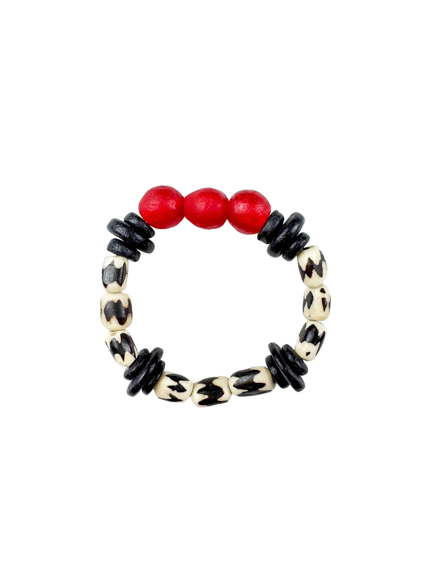 Intricate Stack Bracelet | Red + Black
