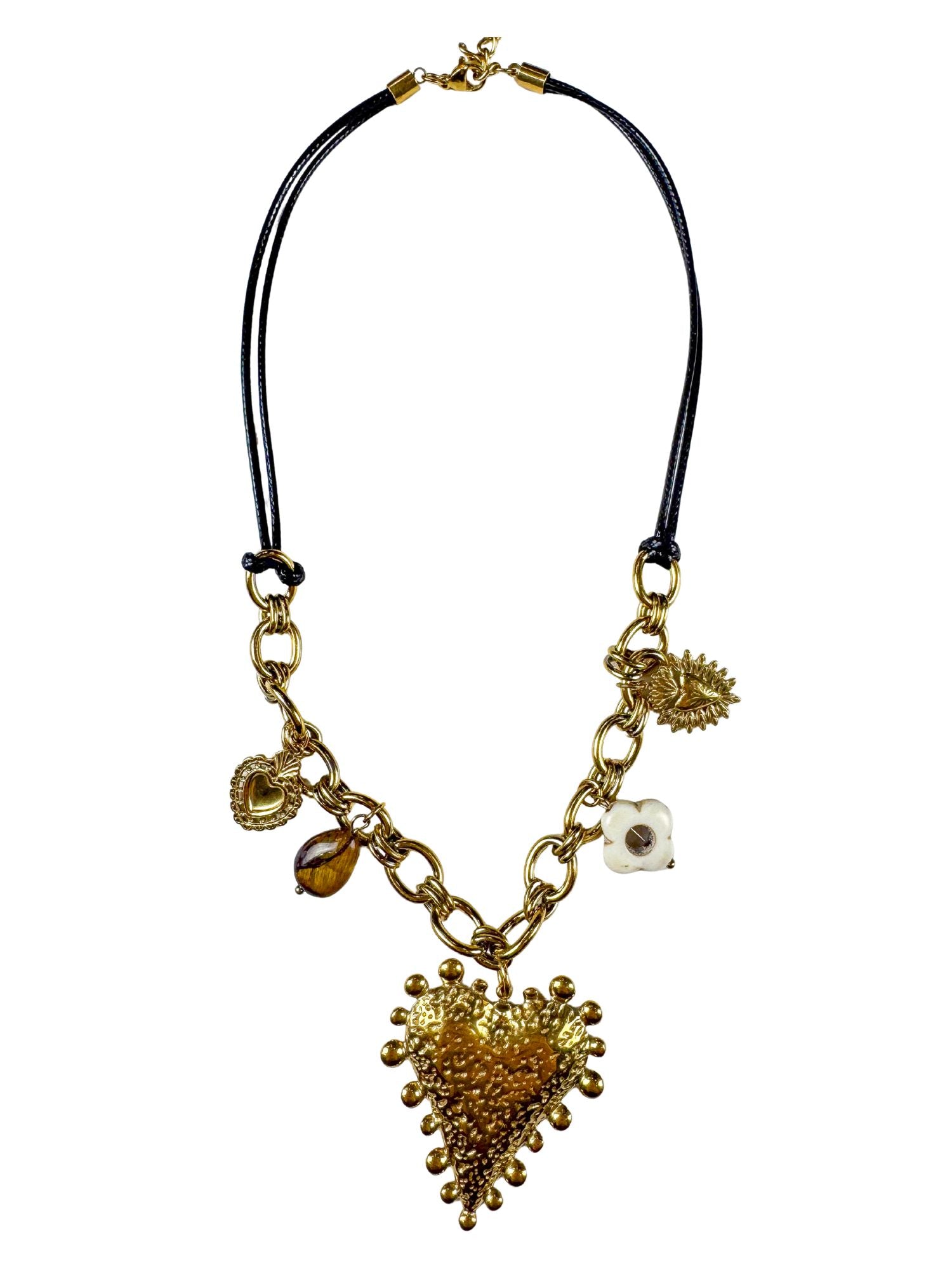 Charm Heart Necklace | Gold