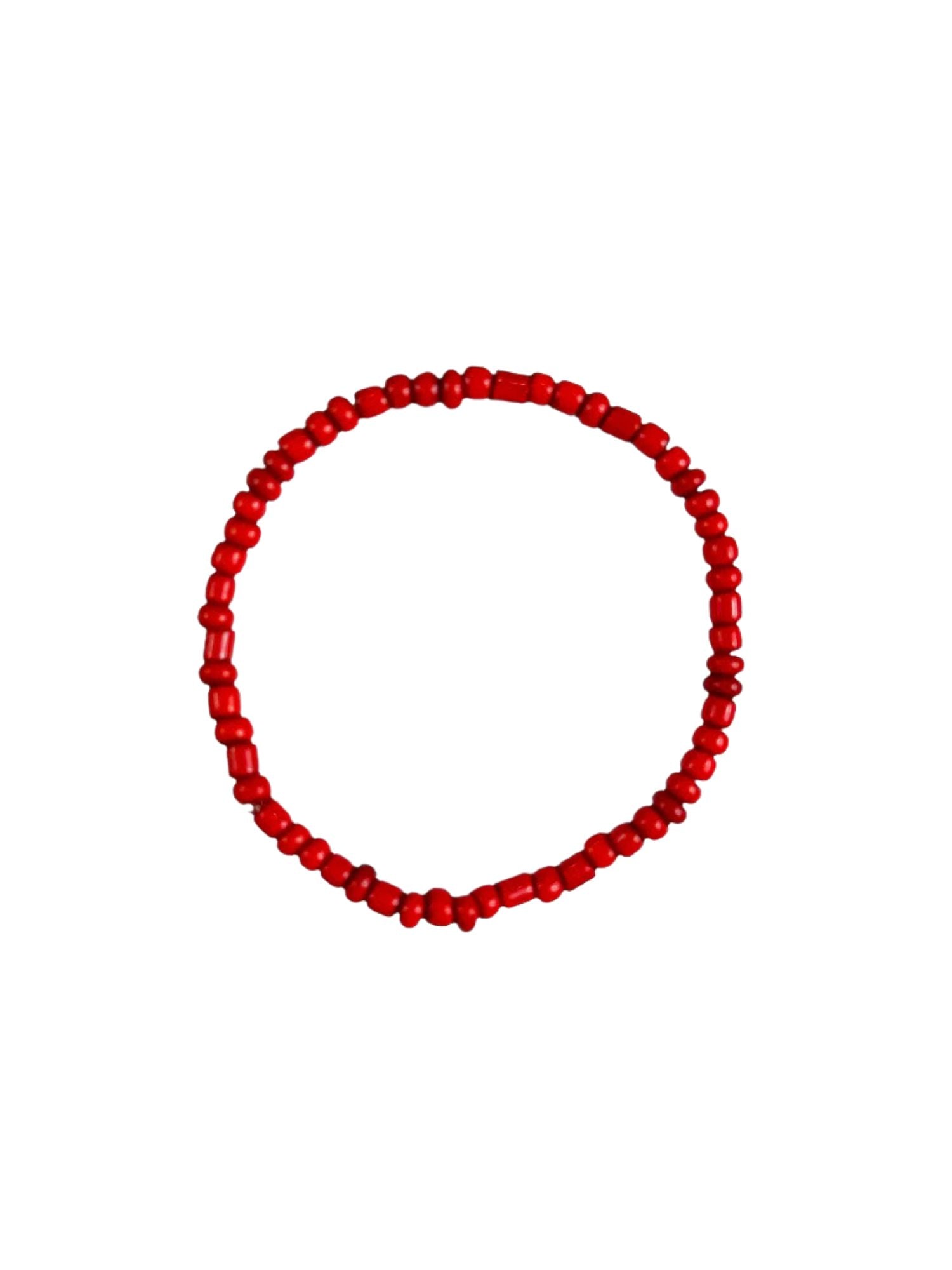 Simple Seed Bracelet | Red