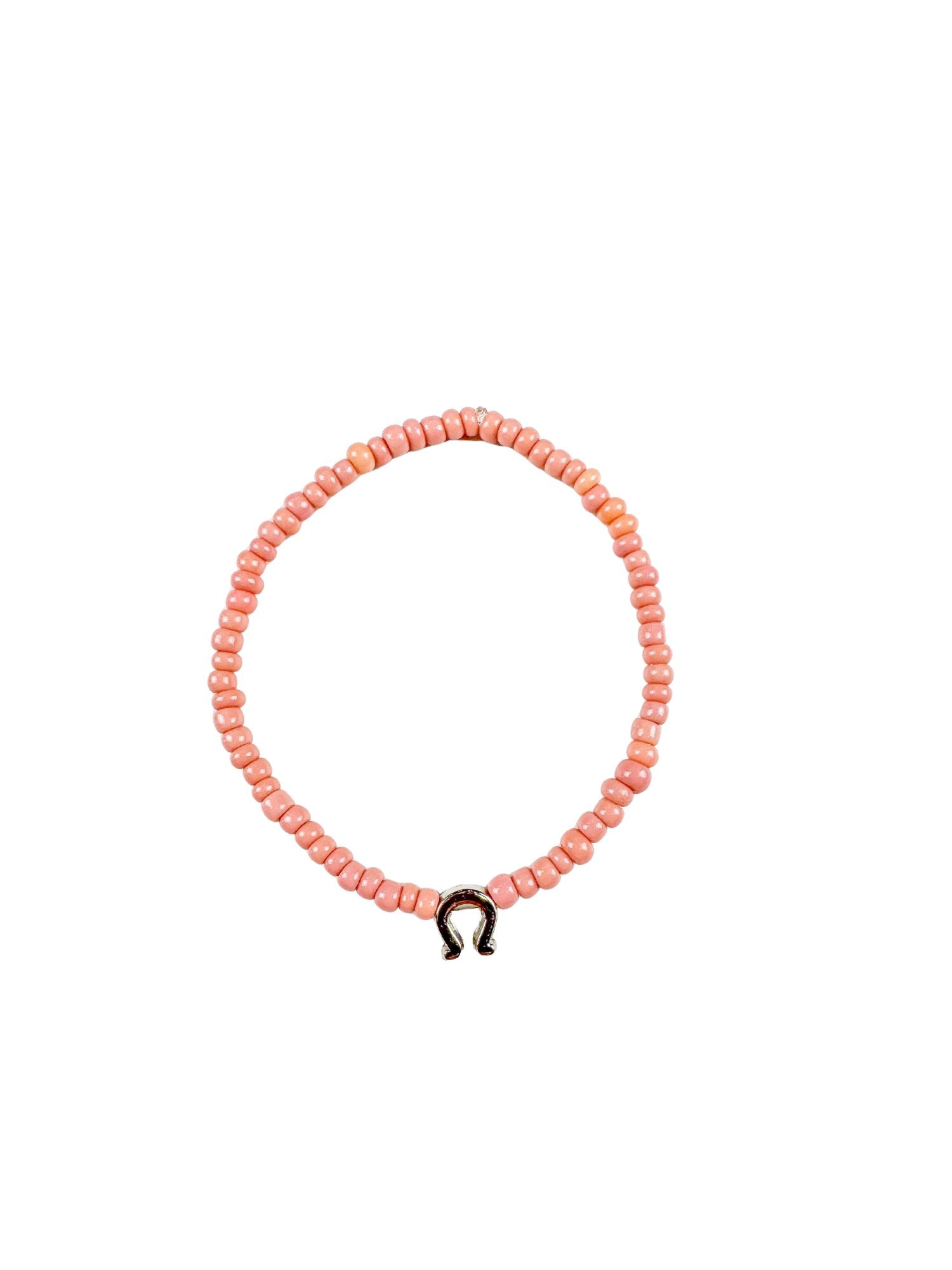 Seed Horseshoe Bracelet | Pink | Final Sale