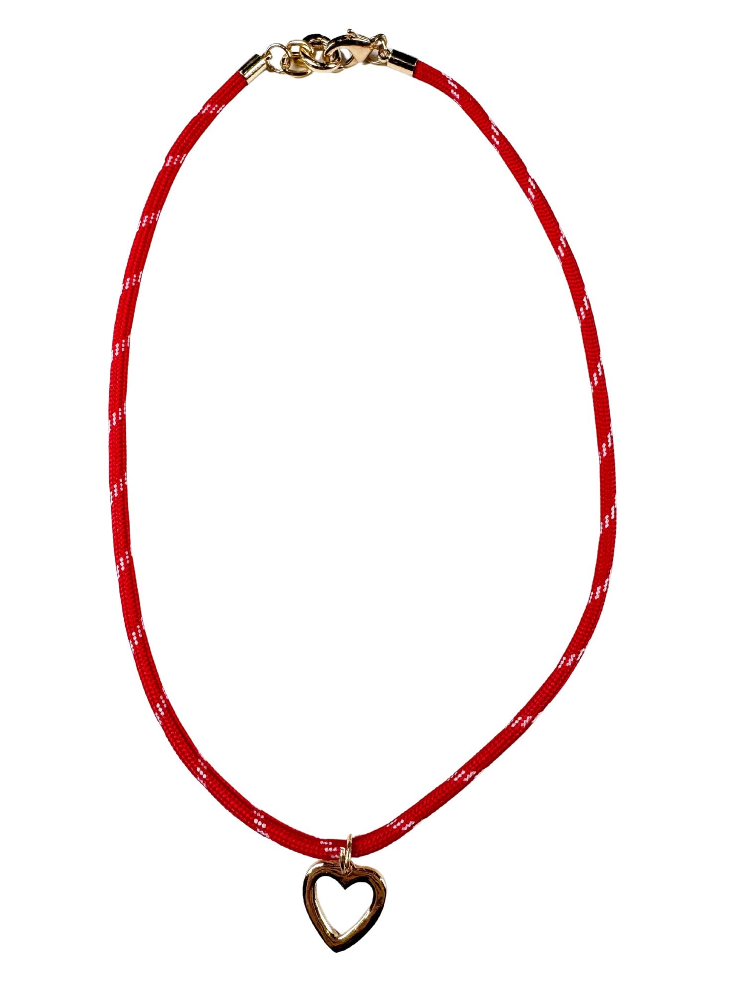 Rope Heart Necklace | Red | Final Sale