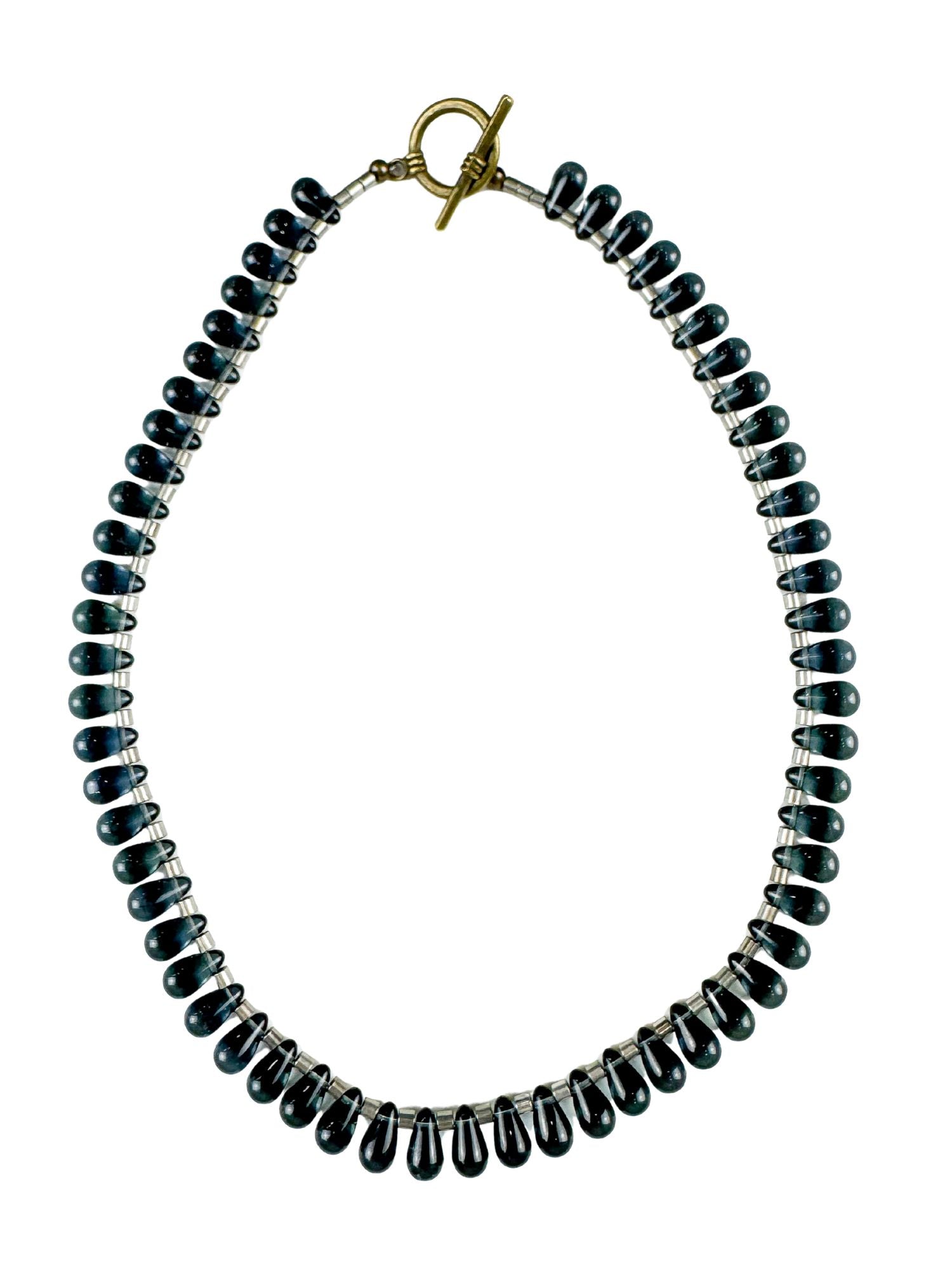 Classic Drop Necklace | Gunmetal