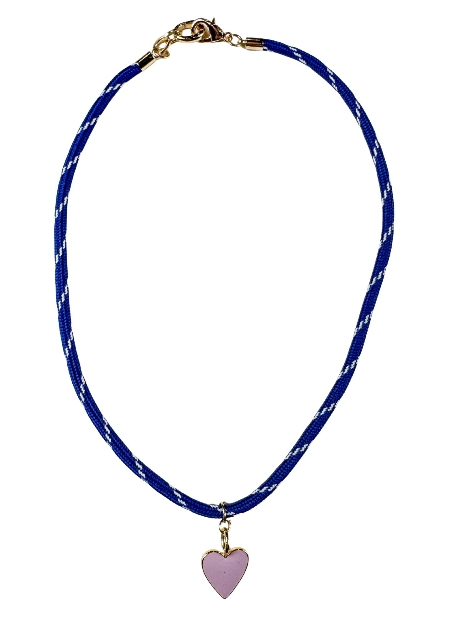 Rope Heart Necklace | Blue | Final Sale