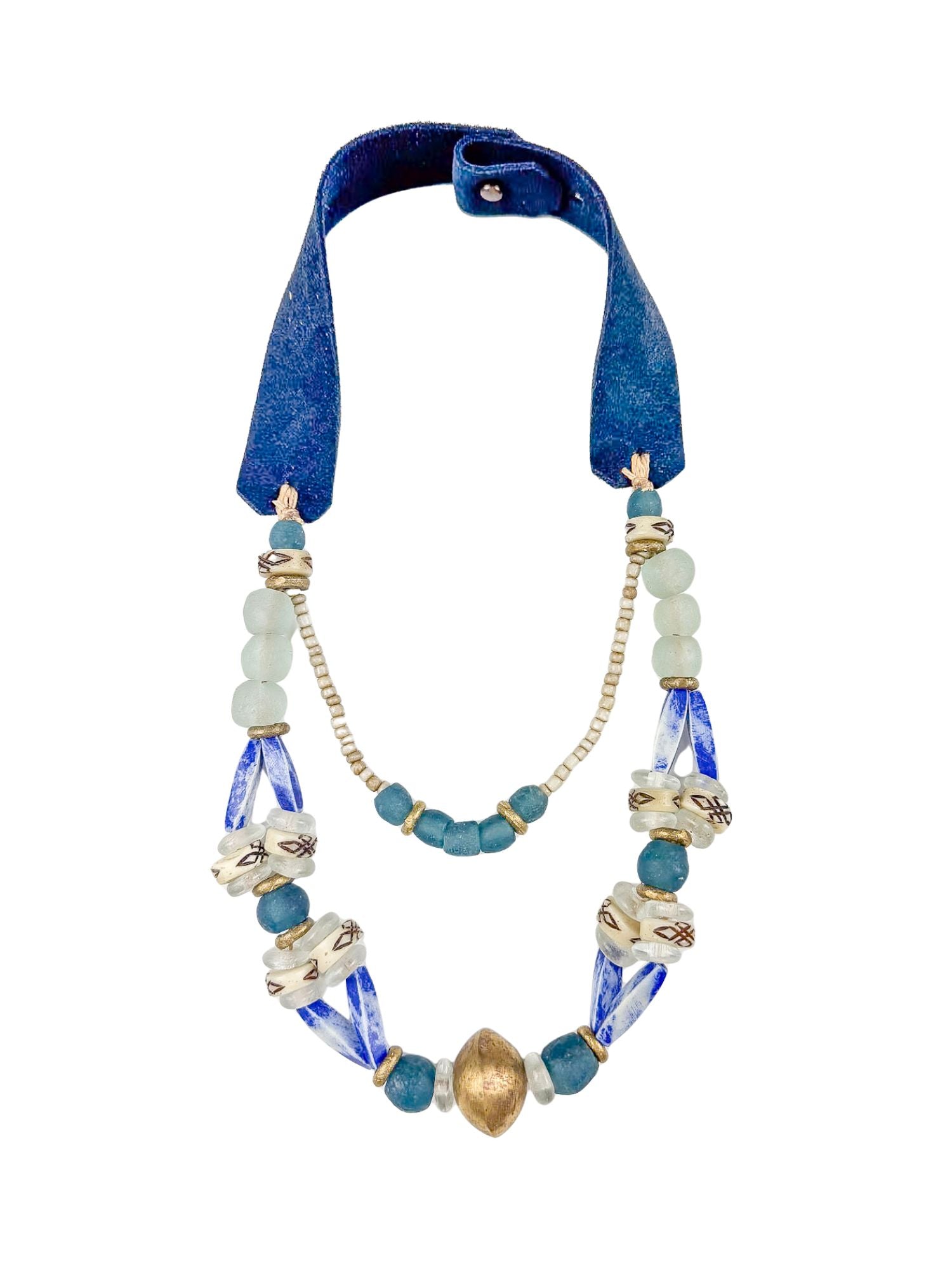 Woven Classic Necklace | Indigo