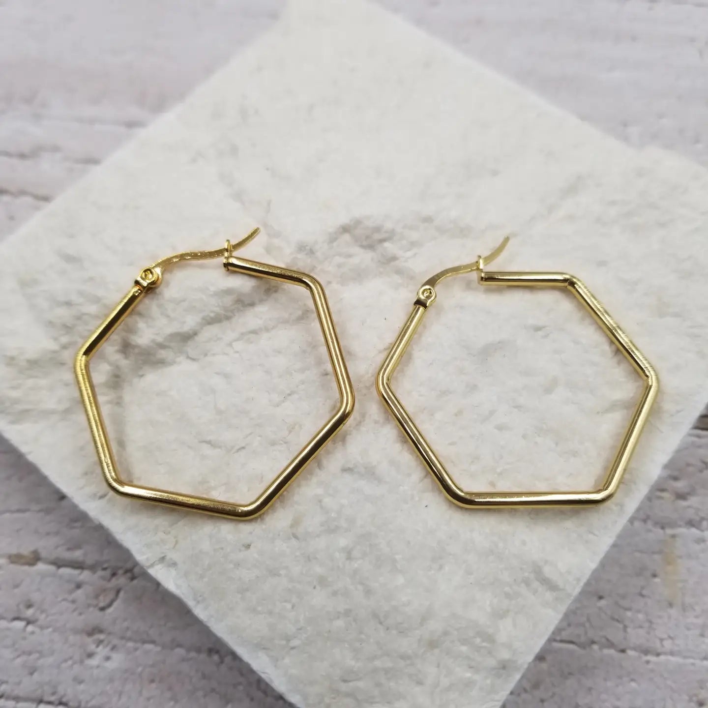 Hex Gold Earrings | Final Sale