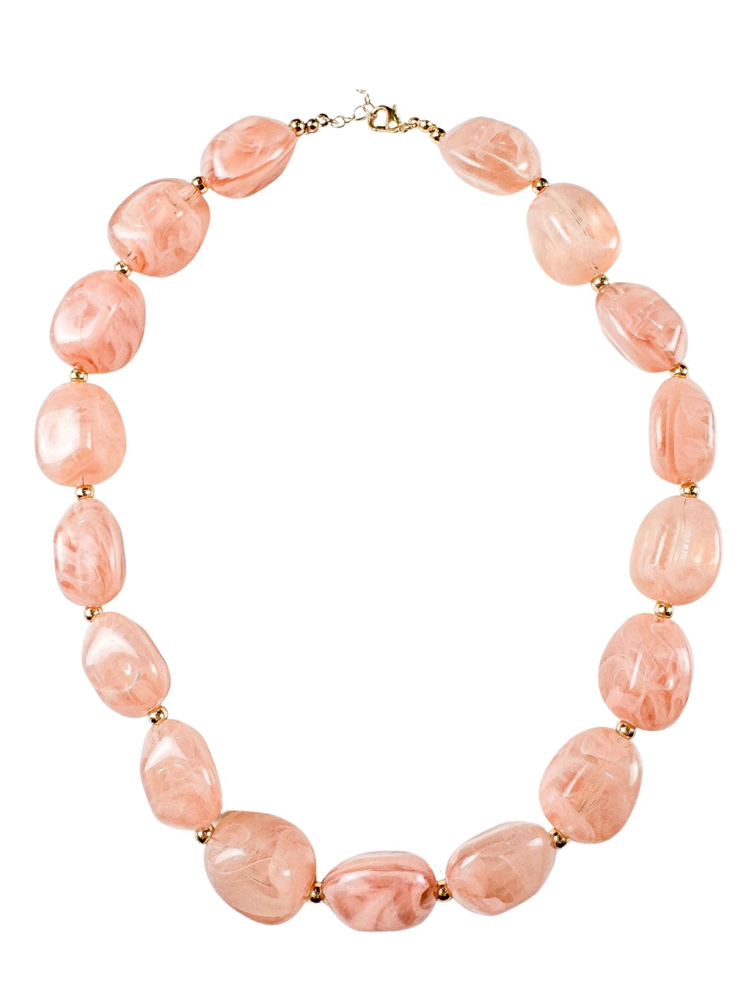 Marble Resin Necklace | Pink