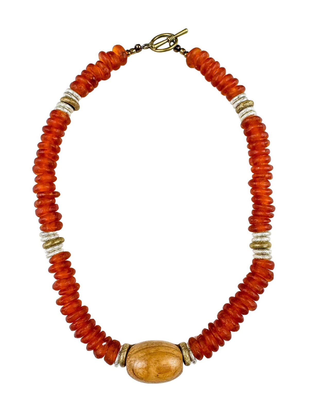 Classic Glass Necklace | Amber