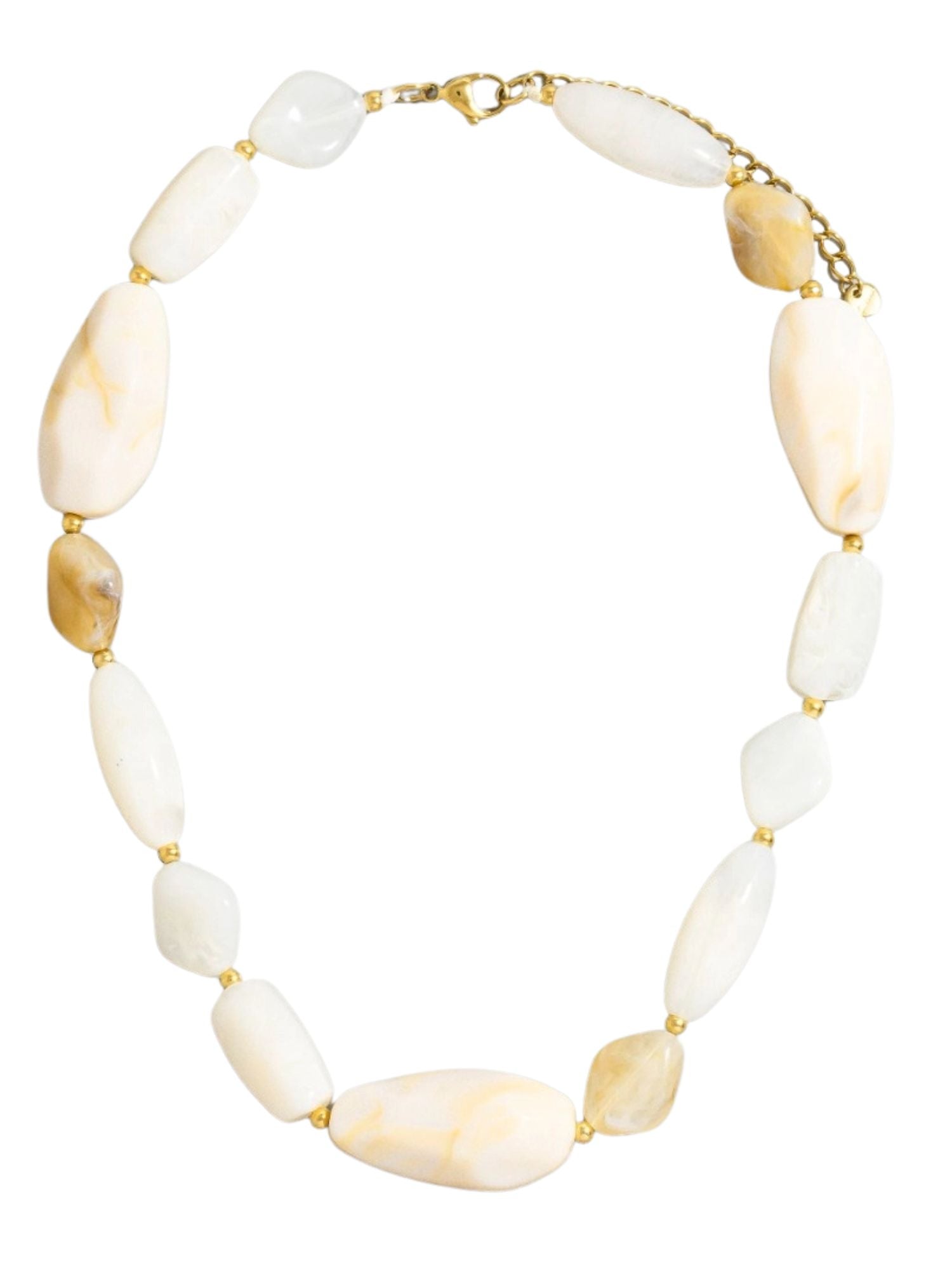 Acrylic Beaded Necklace | Ivory | Final Sale