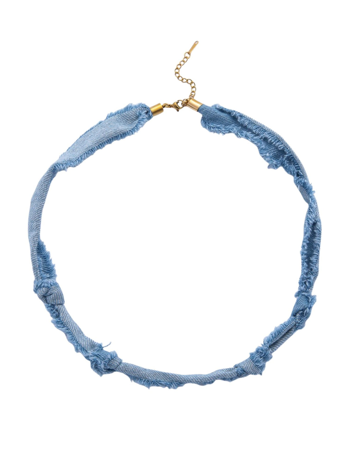 Knotted Denim Necklace | Light Wash | Final Sale