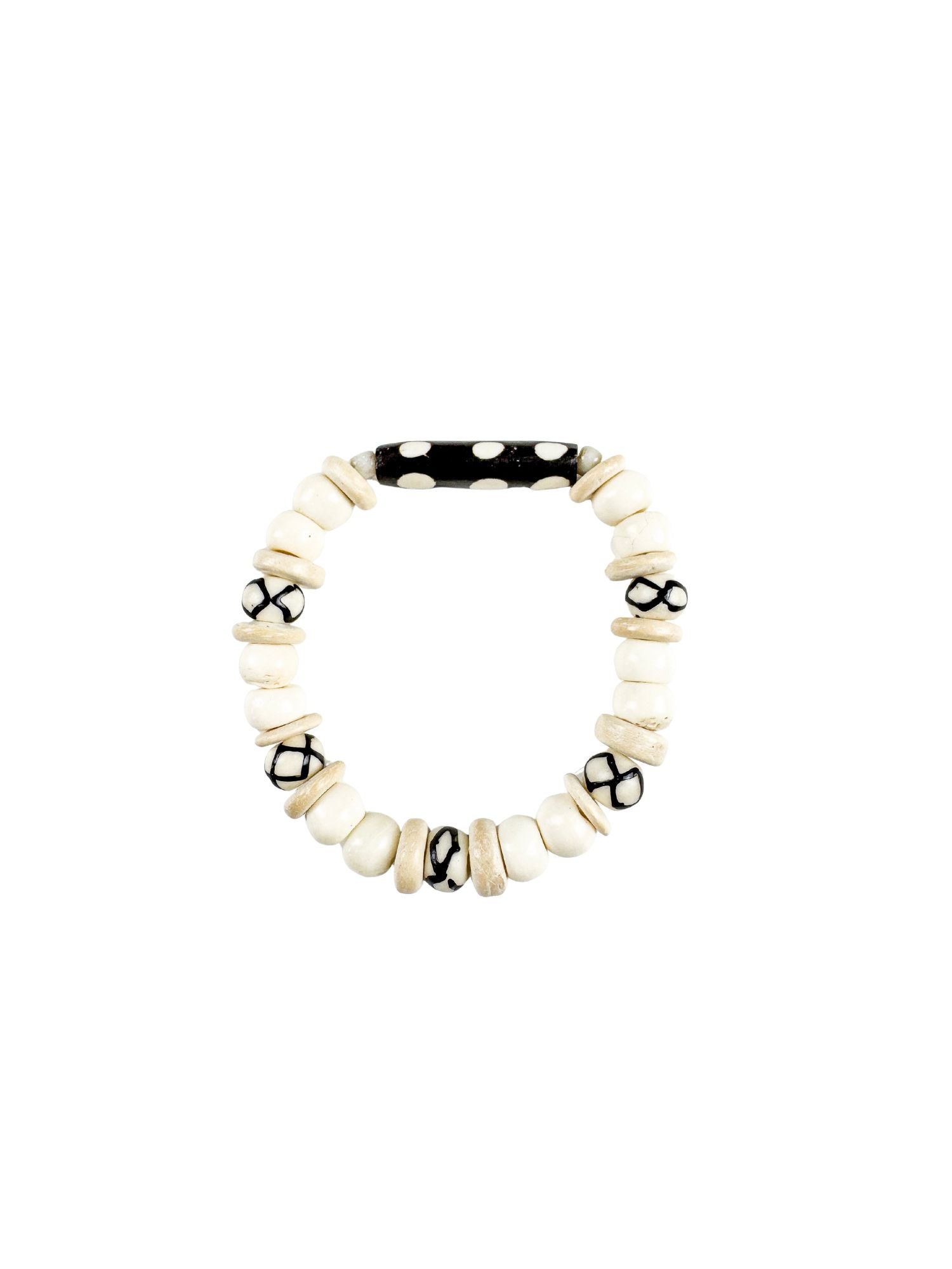 Tribal Stack Bracelet | White | FINAL SALE