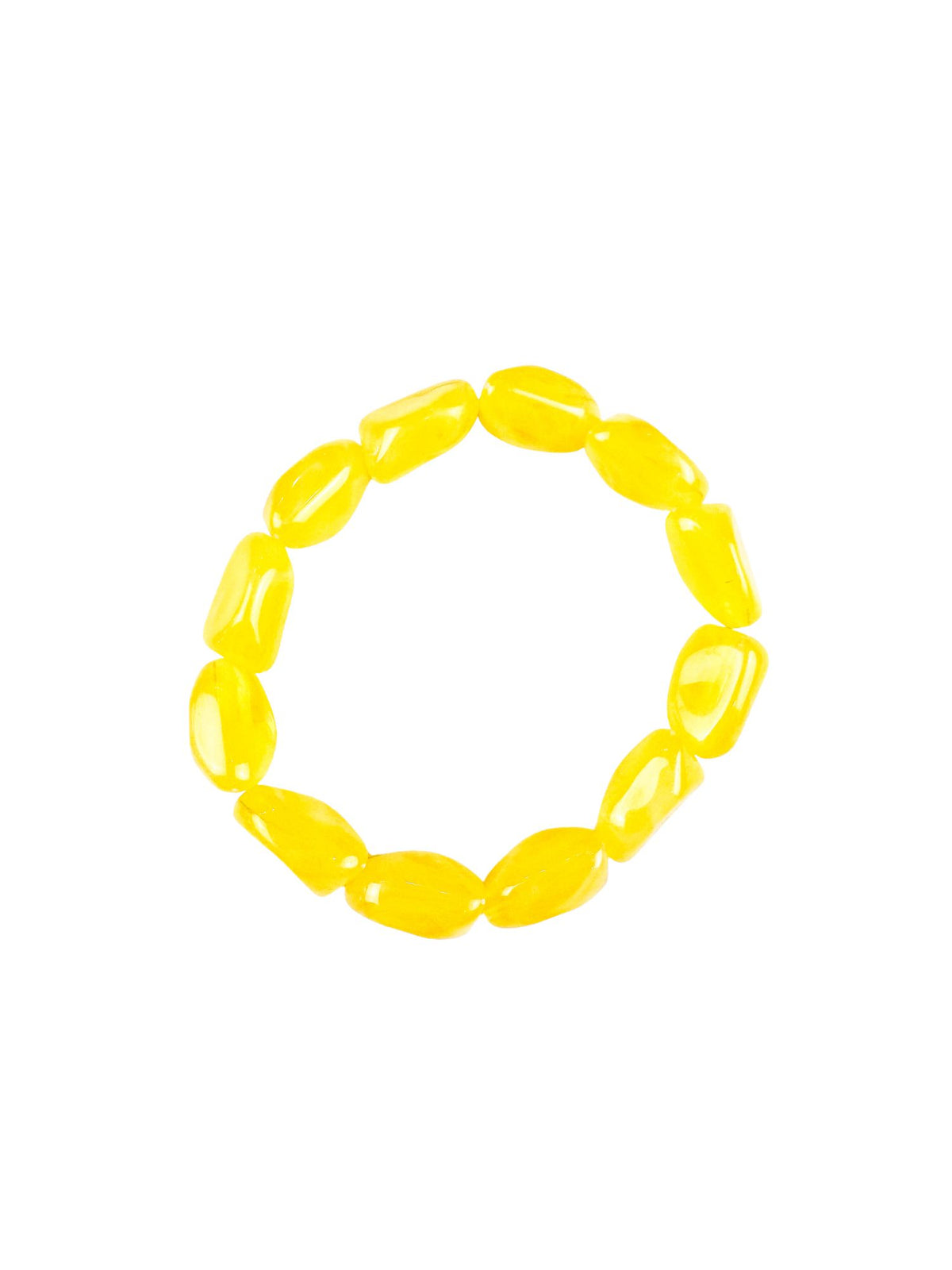 Acrylic Beaded Bracelet | Yellow | Final Sale