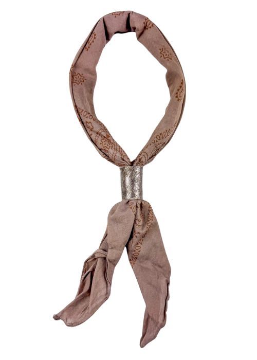 Bandana Necklace | Taupe + Brown