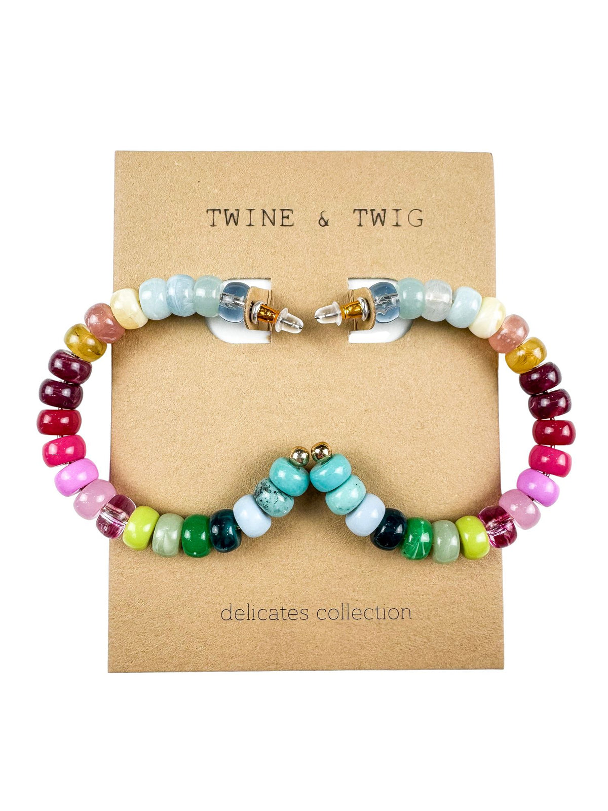 Beaded Hoop Earrings | Multi | Final Sale