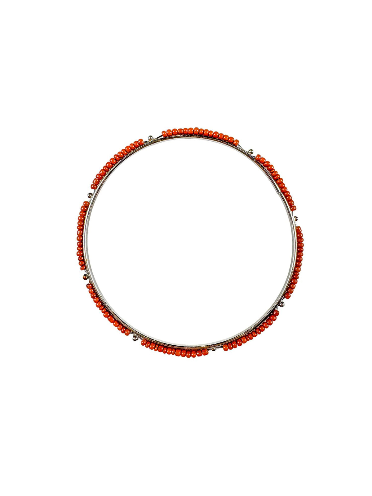 Beaded Bangle Bracelet | Red | Final Sale