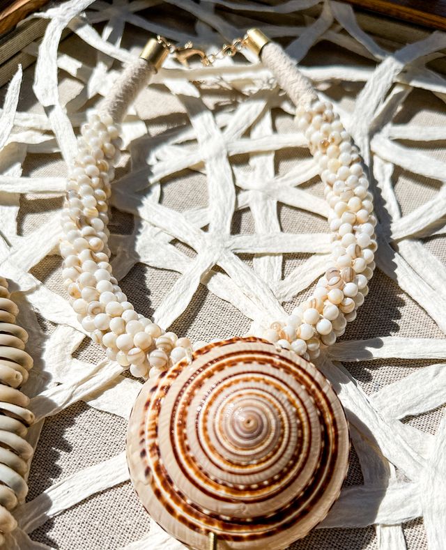 Sundial Shell Necklace | Neutral