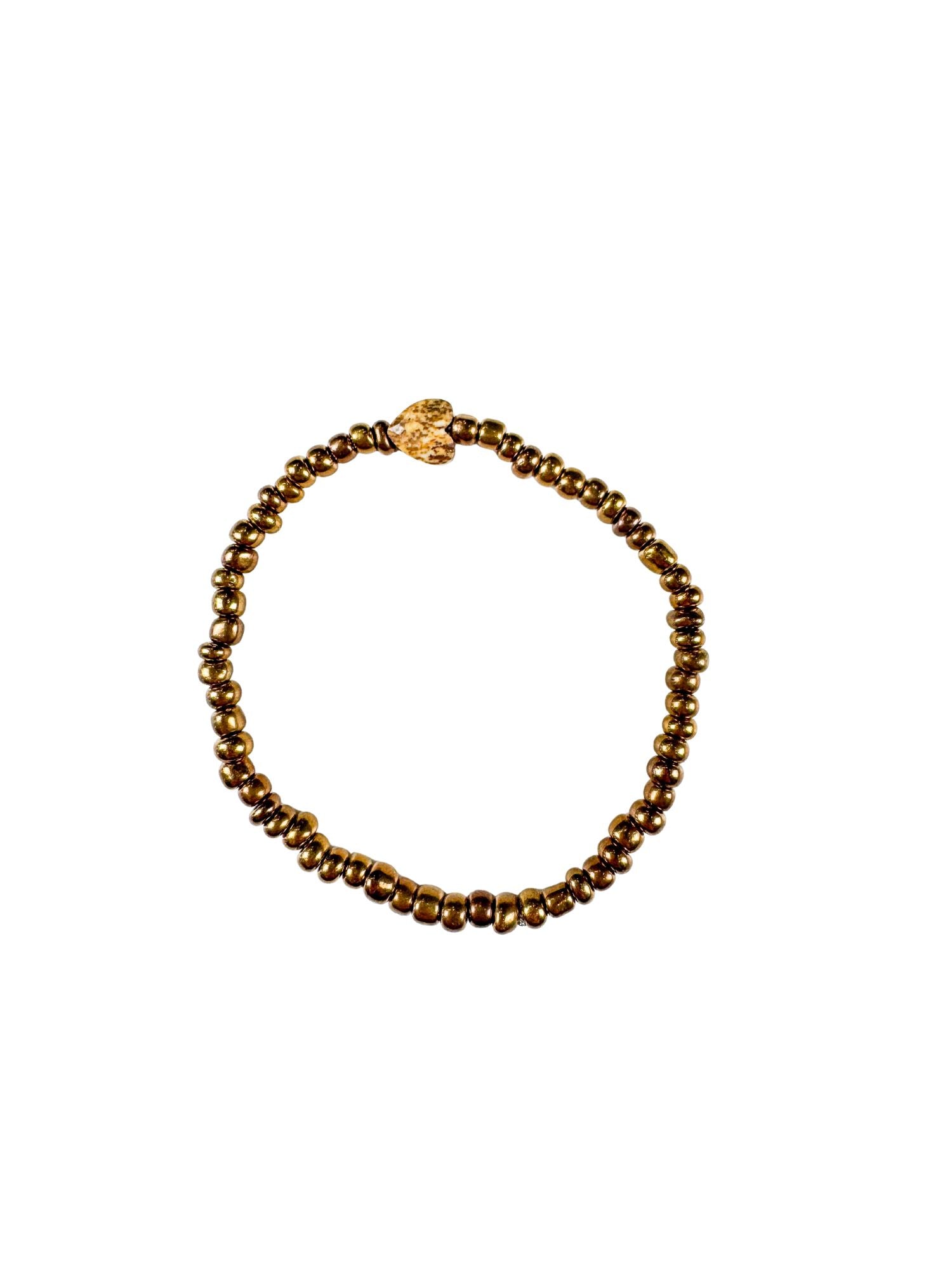 Seed Heart Bracelet | Gold