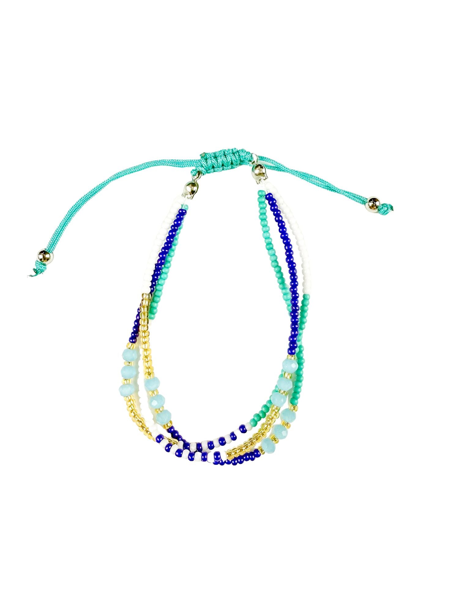 Eras Seed Layered Bracelet | Blue & Gold